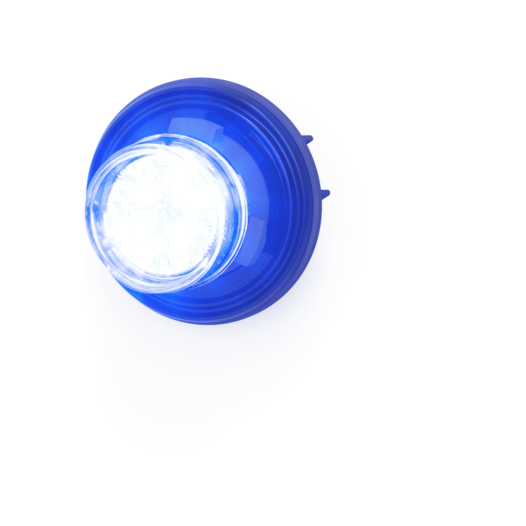 Estrobo LED Oculto / 12 LEDs / Azul/Blanco / 12-24 V DC / Lente Transparente / Bisel Negro — ECCO · SKU CD9012BW