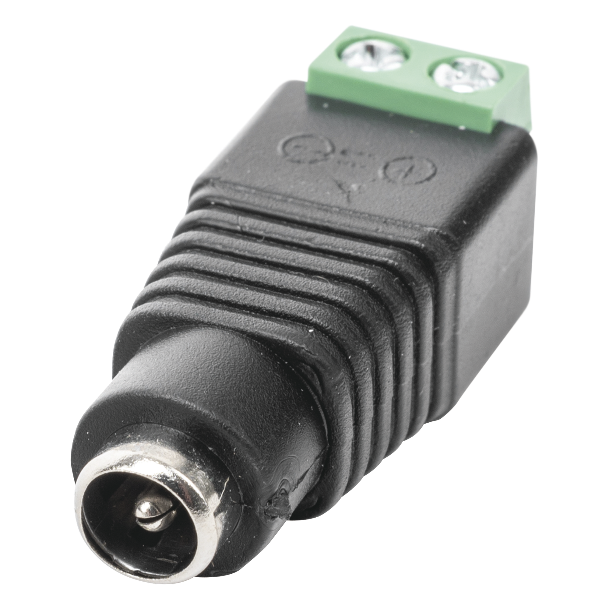 Adaptador de Alimentación DC / Jack Hembra 3.5 mm / Terminales Tornillo / Polarizado 12 Vcc / Pin Cobre 2.1 mm / Calibre 18 AWG — EPCOM POWERLINE · SKU JR-53