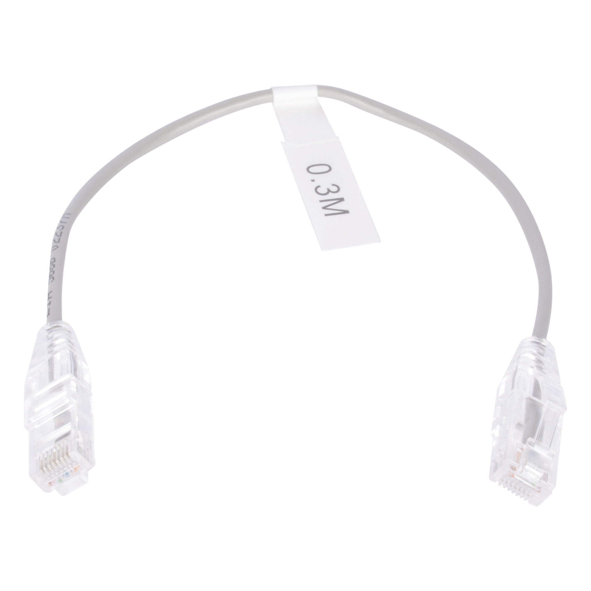 Cable de Parcheo Slim UTP / Cat6 / 30 cm (0.98 ft) / 28 AWG / RJ45 / Gris — LINKEDPRO BY EPCOM · SKU LP-UT6-030-GY28