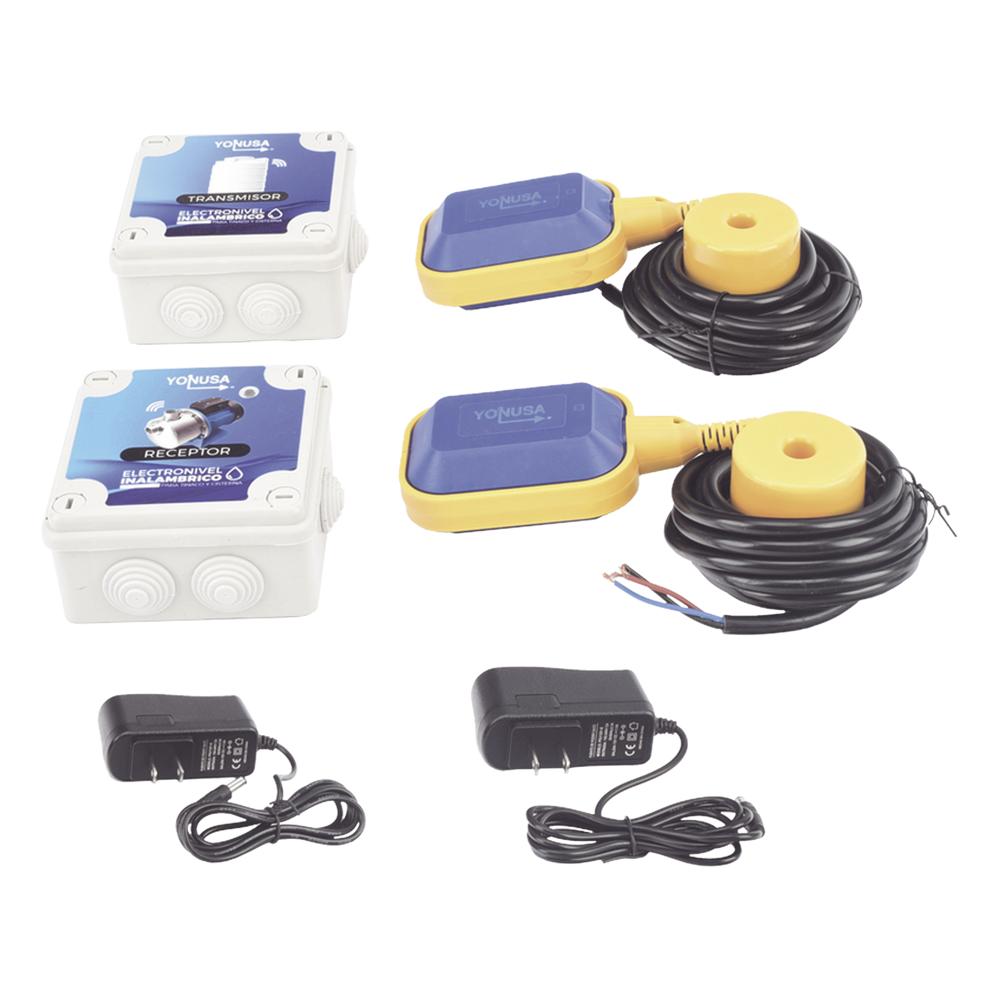 Kit Transmisor/Receptor Electronivel / 1 km LOS / 915 MHz / 16 A Relé / Panel Solar Opcional — YONUSA · SKU EIL1K0V1