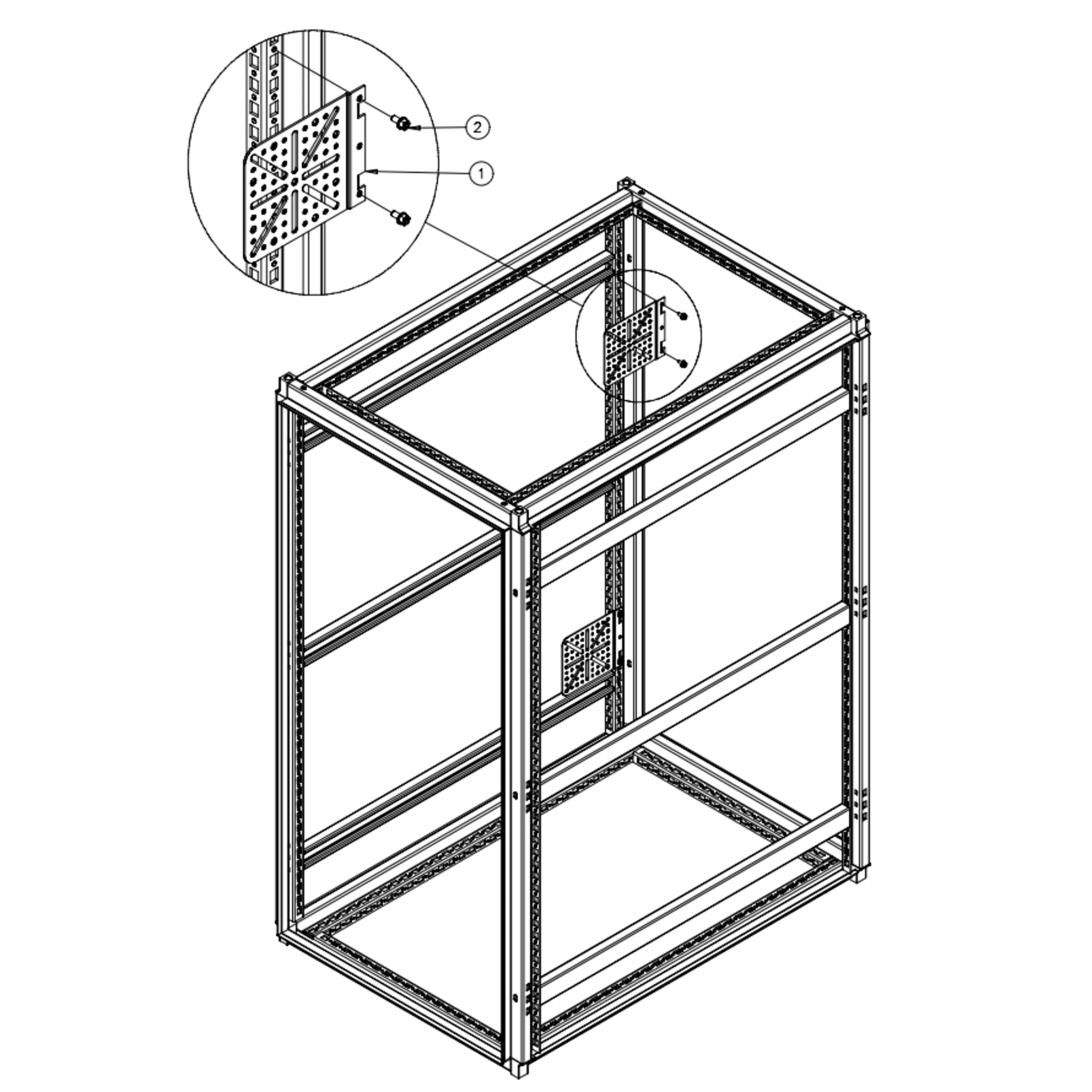 Soporte Universal para PDU / Acero 1.9 mm / Montaje en Esquina / 2 Piezas / Compatible con Gabinetes ProLine