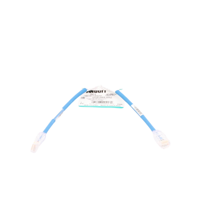 Cable de Parcheo UTP Cat6A, CM/LSZH, Diámetro Reducido (28AWG), Color Azul, 0.3 Metros (1 Pie)