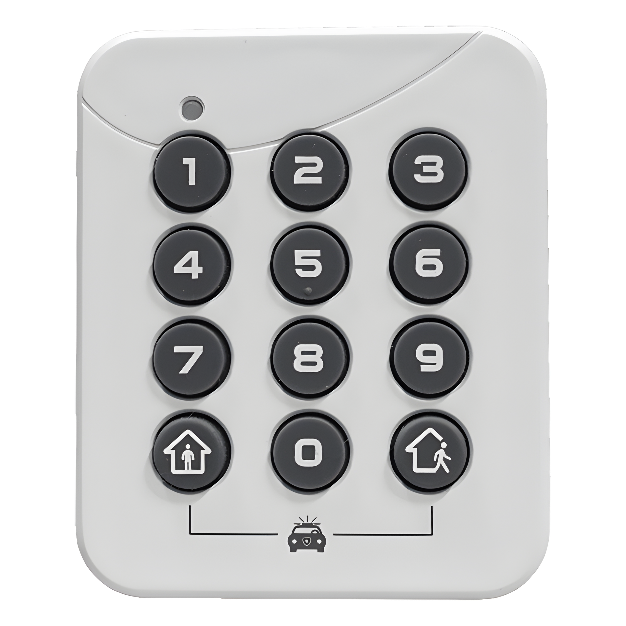 PINPad Inalámbrico / Frecuencia 433.92 MHz / Armado 1 Botón / Desarmado 4-10 Dígitos / Alimentación por Batería CR2032 / Tamaño Compacto 5.8 x 5 x 1 cm — M2M SERVICES · SKU RE652