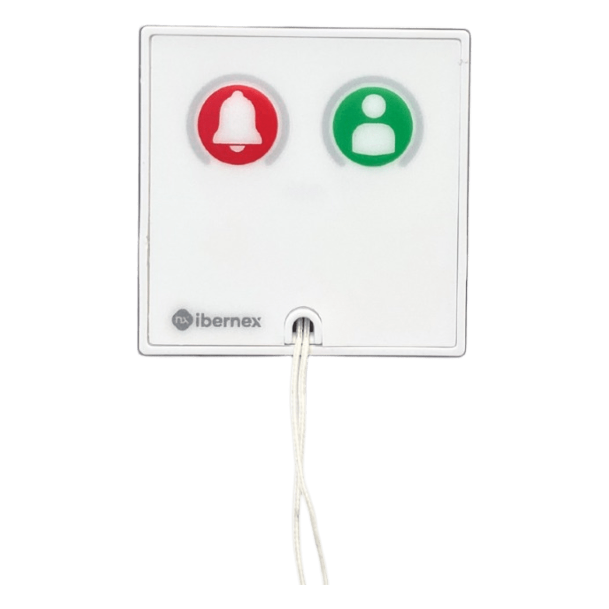 Módulo Asistencial de Empotrar / IP67 / Tirador Omnidireccional / RS485 / LED Alarma y Presencia / Botón Cancelación / ABS Antimicrobiano — IBERNEX · SKU NX0067/CA
