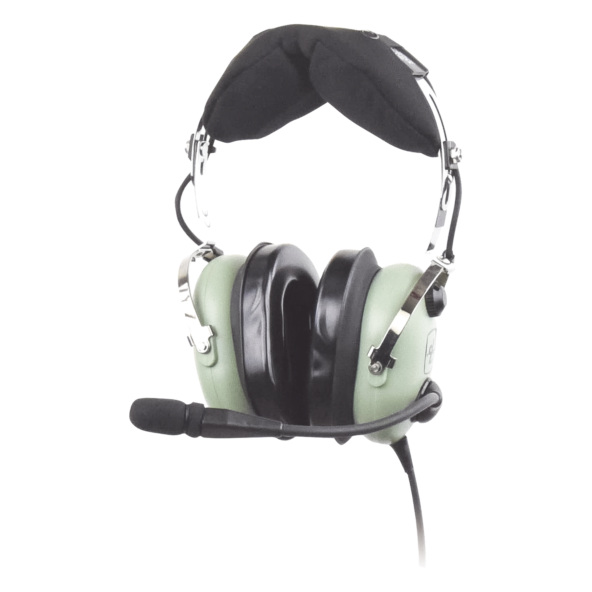 Auriculares de Aviación / Atenuación Pasiva NRR 23 dB / Micrófono Electret M-7A / Cable Bobina 5' (1.5 m) / Conector U-174/U / Helicópteros — DAVID CLARK · SKU H10-13H