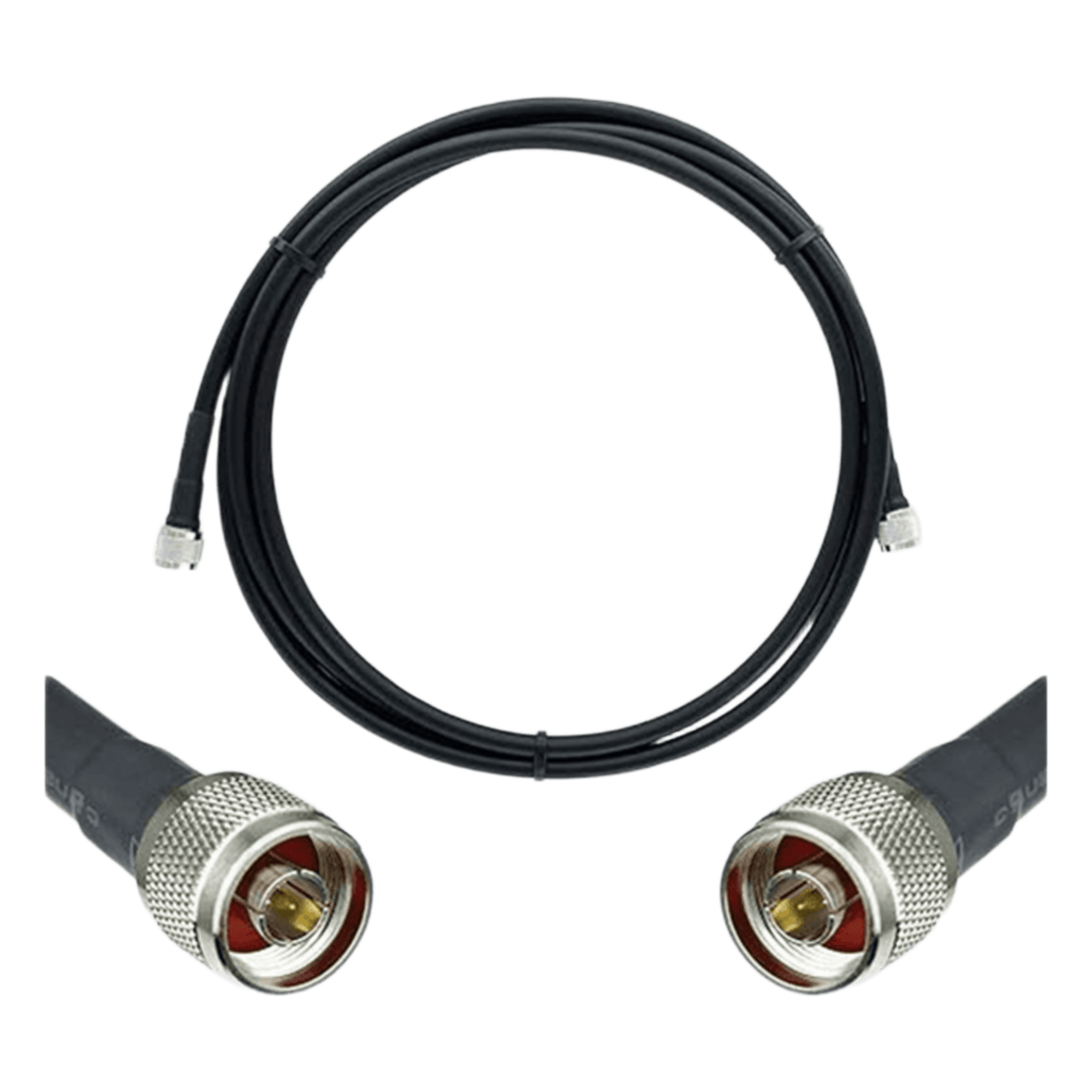 Jumper Coaxial de 50 Ohm con Cable Wilson-400 | Conector N Macho en los Extremos | 9.14 Metros (30 Pies) de Longitud.