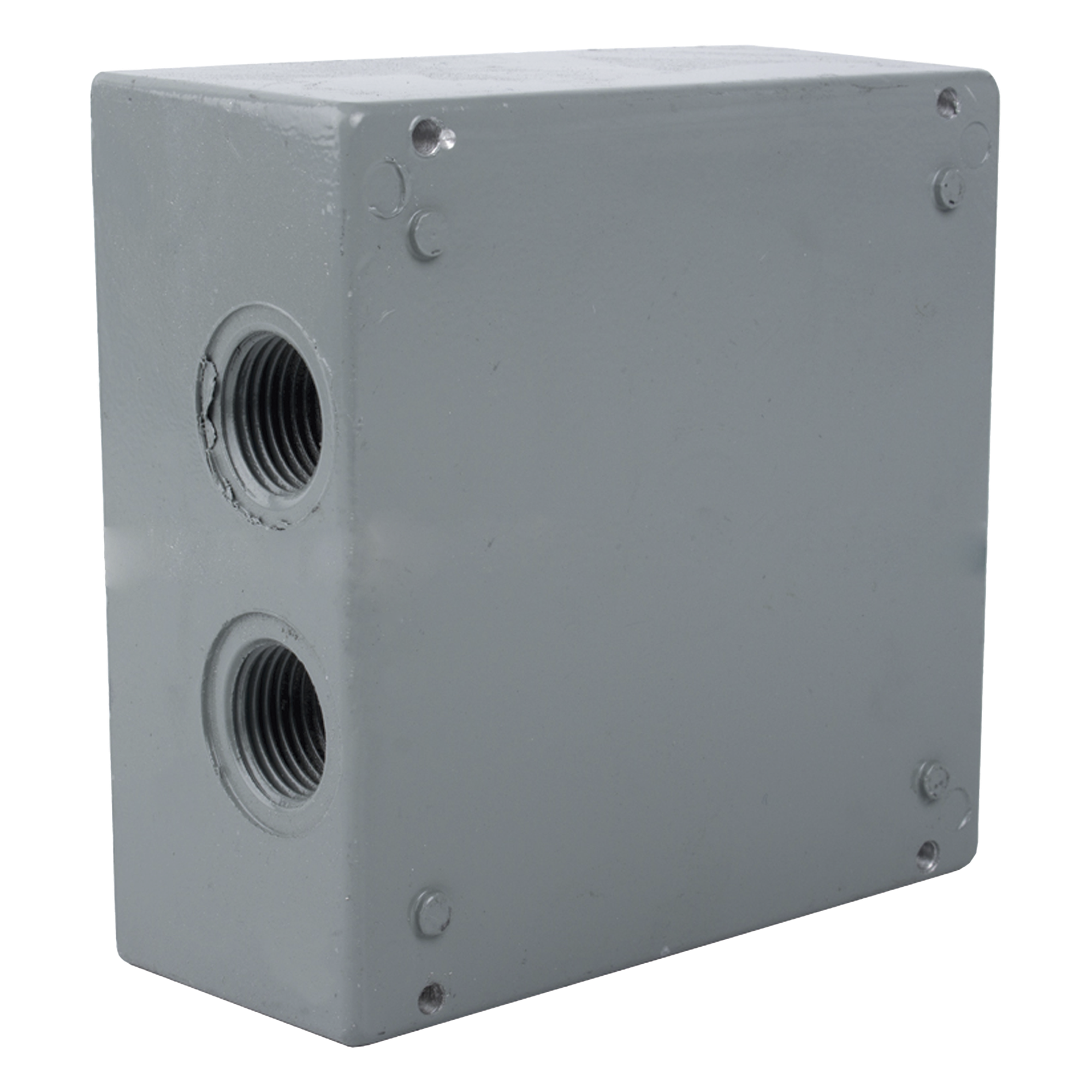Caja Condulet Cuadrada / 4 Bocas 3/4" (19.05 mm) / Aluminio Diecast / IK09 / Intemperie — RAWELT · SKU RC-0493