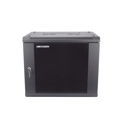 Gabinete para Montaje en Pared - Piso / Puerta de Cristal Templado / Cuerpo Fijo / 9 Unidades de Rack / 19" / Fabricado en Acero