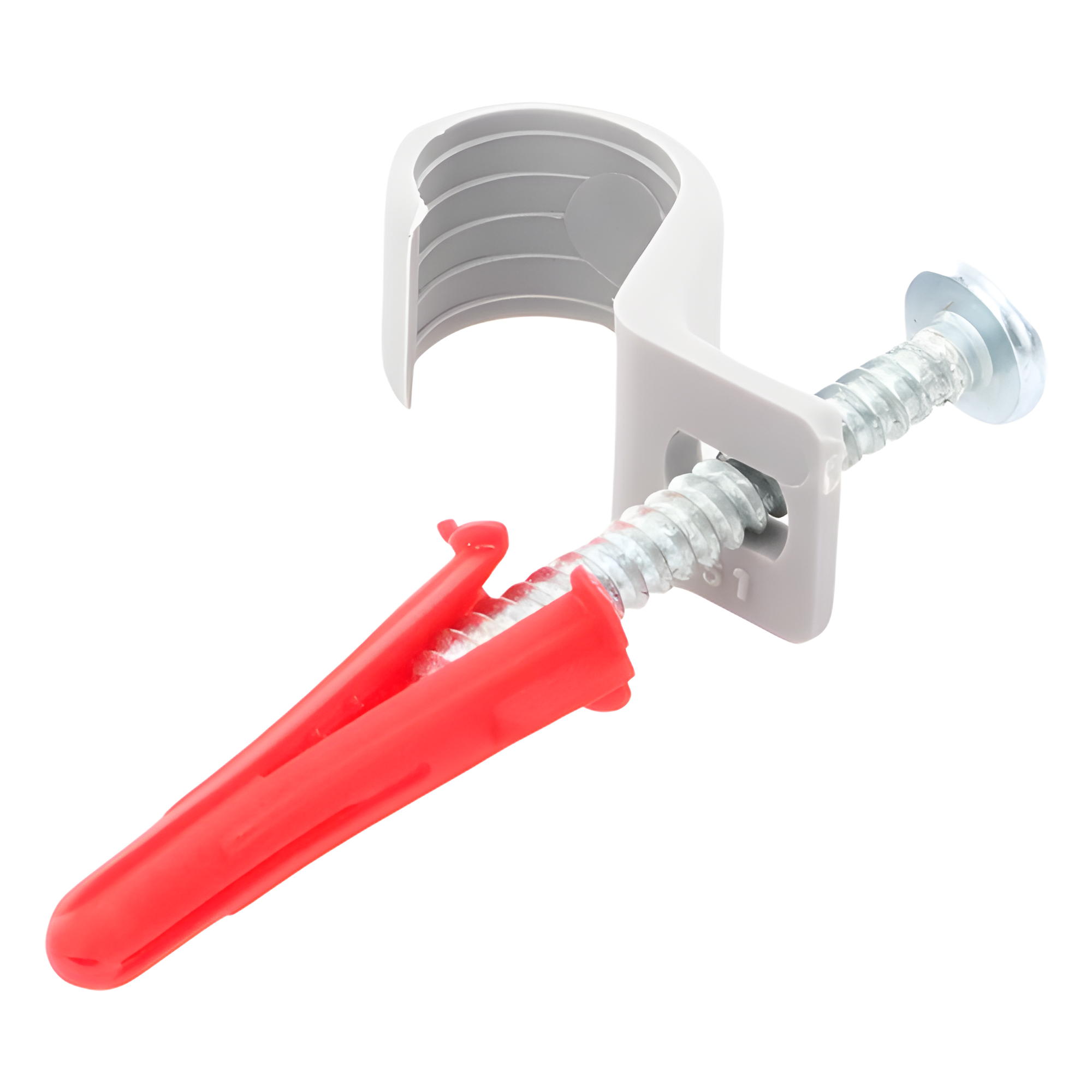Kit de fijación / 8 grapas + tornillos + taquetes / Tubo 1/2" / Polietileno flexible / -10°C a +120°C / Interior y exterior