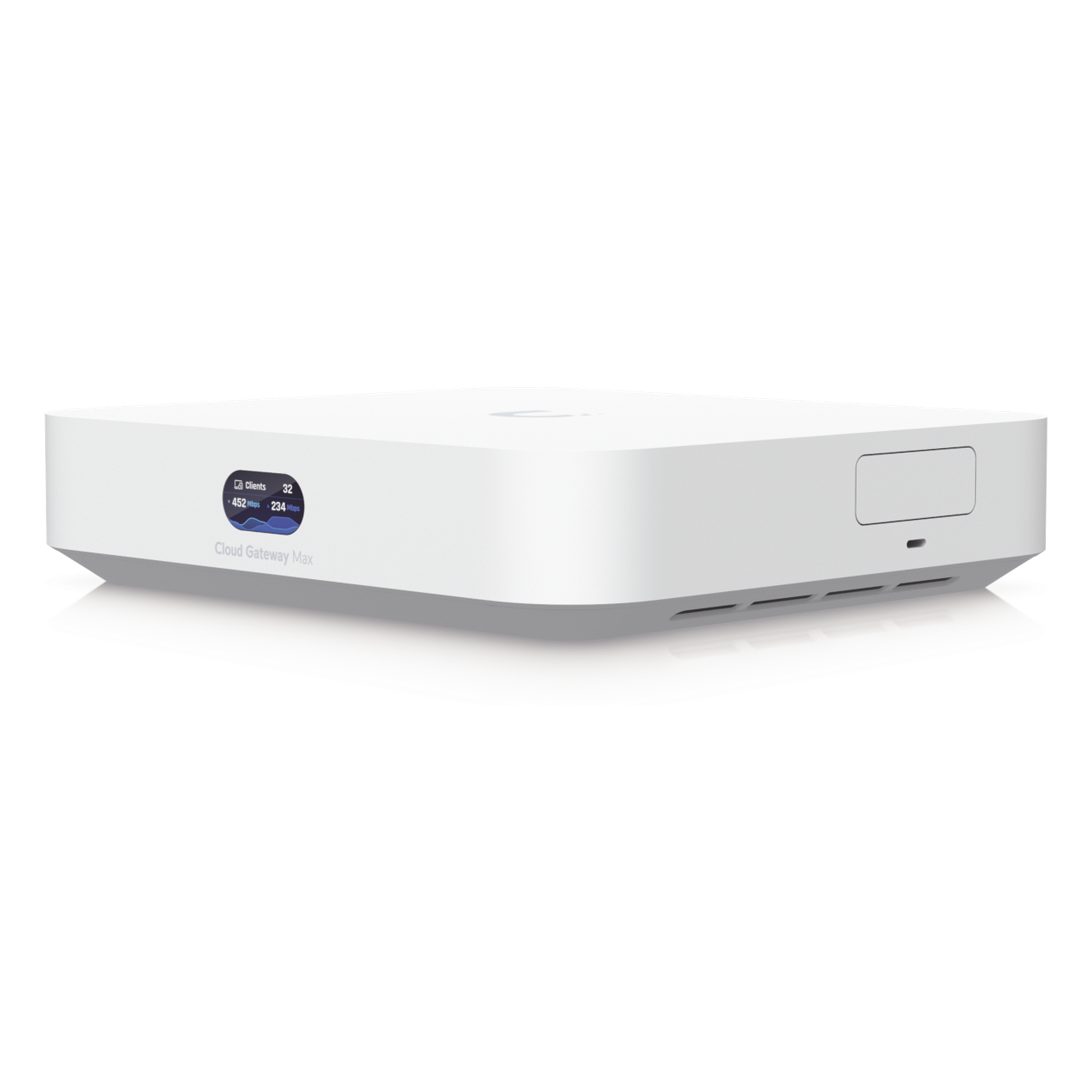 Cloud Gateway / 5 Puertos 2.5 GbE / 300+ Clientes / IPS 2.3 Gbps / NVMe 2 TB / SD-WAN / Full Stack UniFi — UBIQUITI · SKU UCG-MAX