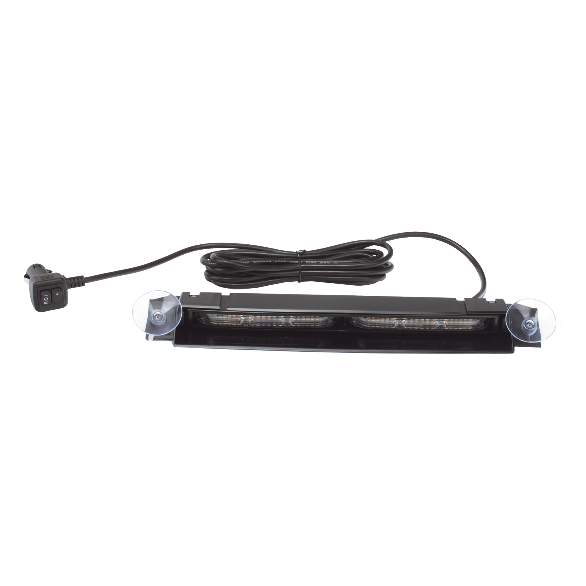 Luz de Visera LED / Dual Color Ámbar/Blanco / 67 Patrones de Destello / 12-24 Vcc / Perfil 1.3 pulgadas / Certificación SAE Clase I — ECCO · SKU ED5051VDL2AW