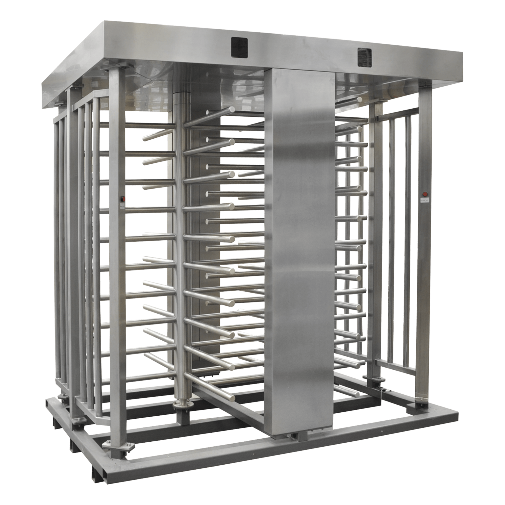 Torniquete de Cuerpo Completo / Doble Acceso / Acero Inoxidable 304 / 30 Personas/min / Interior/Exterior / 4 Ejes de Seguridad / 2.31 x 1.46 x 2.2 m (7.58 x 4.79 x 7.22 ft) / 800 kg (1763.7 lb) — ACCESSPRO · SKU XT-200