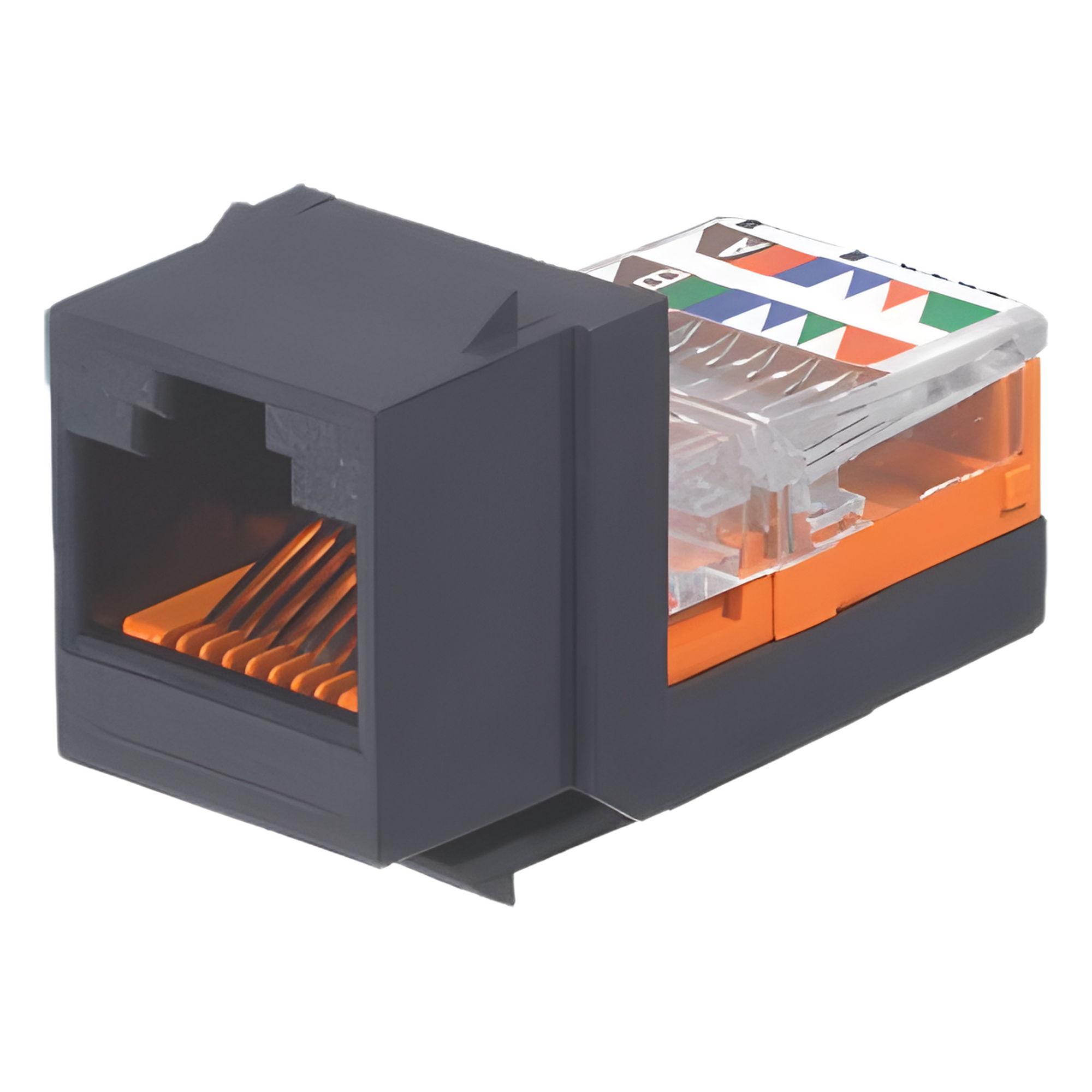 Conector Jack Keystone / Cat 5e / RJ45 / 8P8C / Leadframe / T568A/B / Sin Blindaje / 1 Puerto / Negro — PANDUIT · SKU NK5E88MBLY