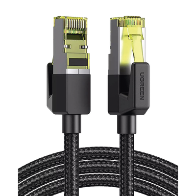 Cable Ethernet Cat7 / Blindaje F/FTP / 10 Gbps / 600 MHz / 2 m (6.56 ft) / Malla Nylon — UGREEN · SKU 80423