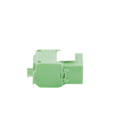 Módulo Jack Keystone Cat5e (Toolless), con Terminación en Ángulo 180 - Color Verde, Compatible con Faceplate y Patchpanel Linkedpro