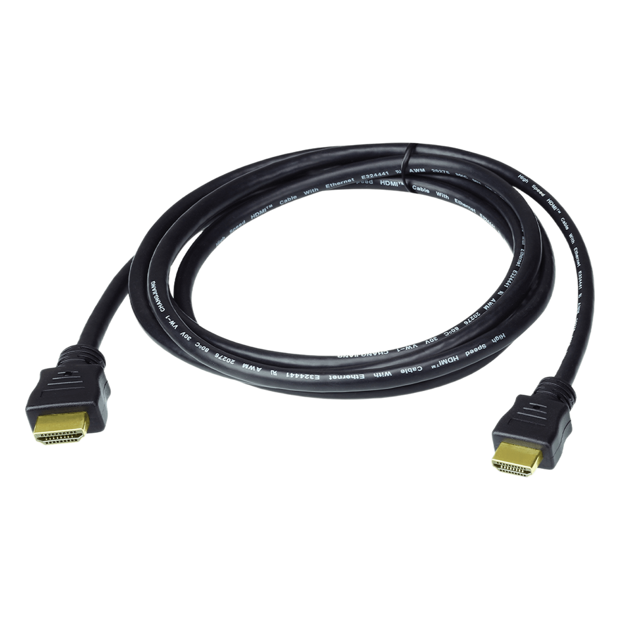 Cable HDMI / True 4K 4096x2160 @60Hz / Ethernet integrado / 2 m (6.6 ft) / 30 AWG / Conectores dorados — ATEN · SKU 2L-7D02H-1