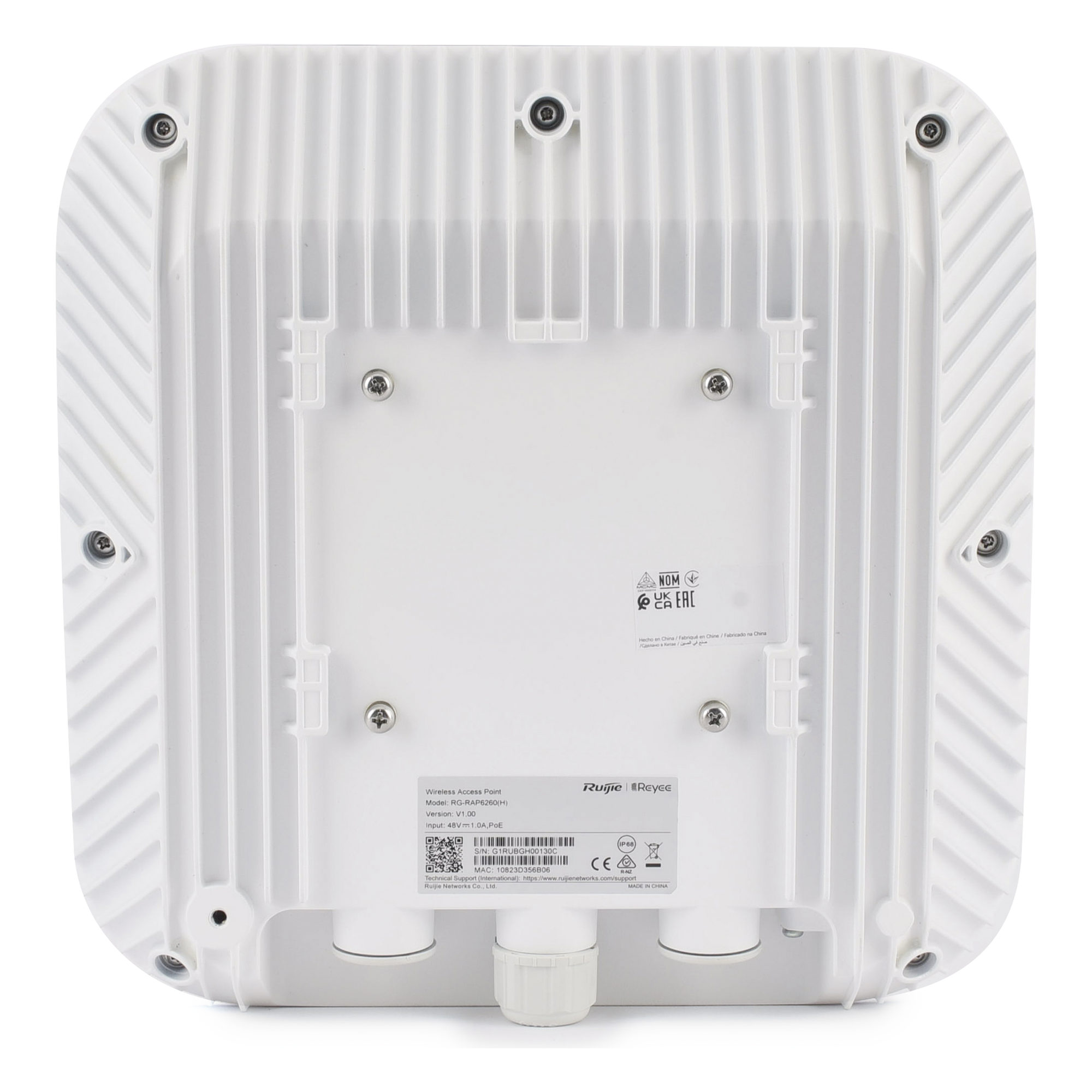 Punto de Acceso Mesh Wi-Fi 6 / Dual Banda 2.4/5 GHz / 5.95 Gbps / MU-MIMO 4x4 / Puerto 2.5G y SFP / IP68 / -40°C a 65°C