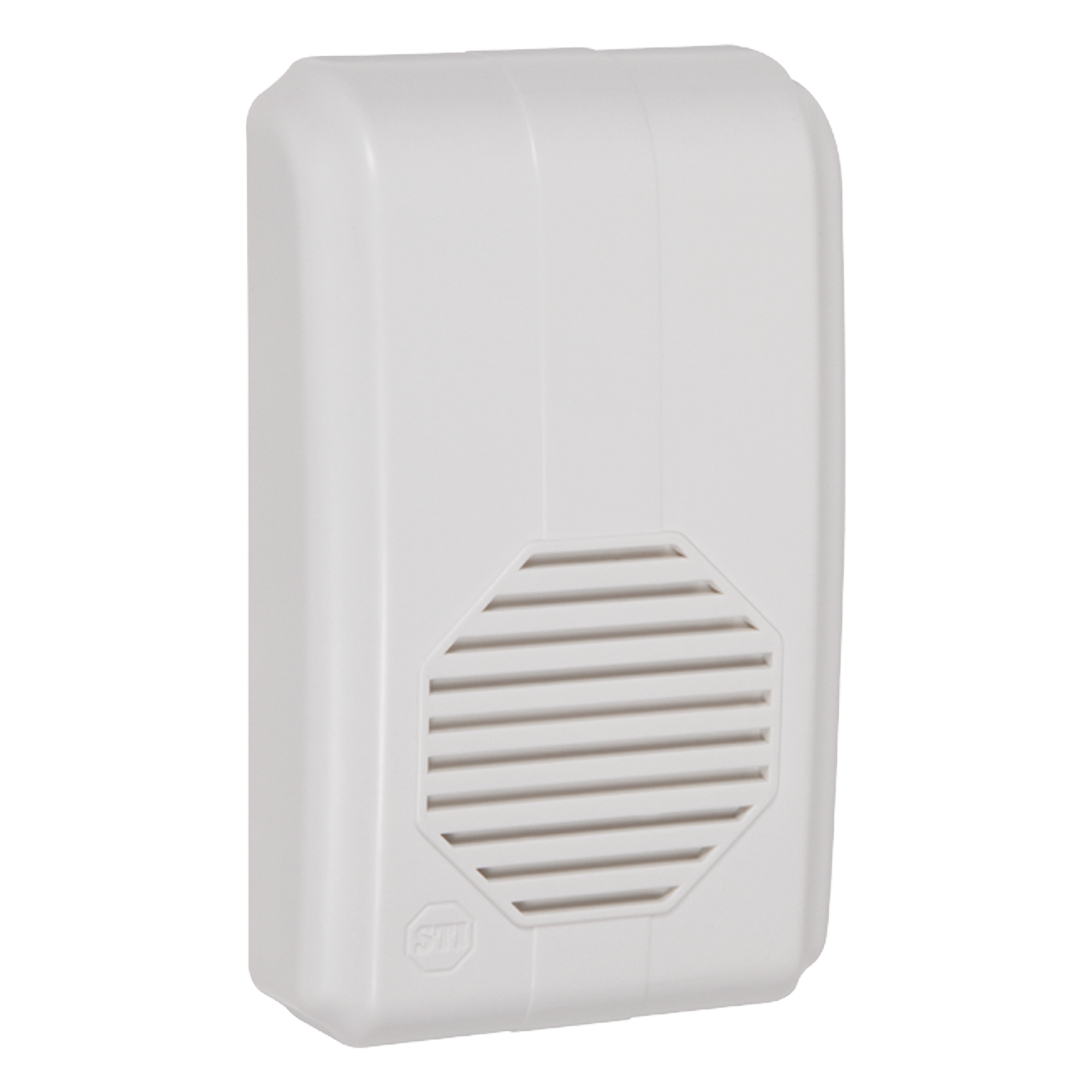 Receptor Inalámbrico para Timbre / Alcance 150 m (492.1 ft) / Frecuencia 433 MHz / Volumen Ajustable 64-88 dB / 10 Tonos Seleccionables / UL/cUL y FCC — STI · SKU STI-3353