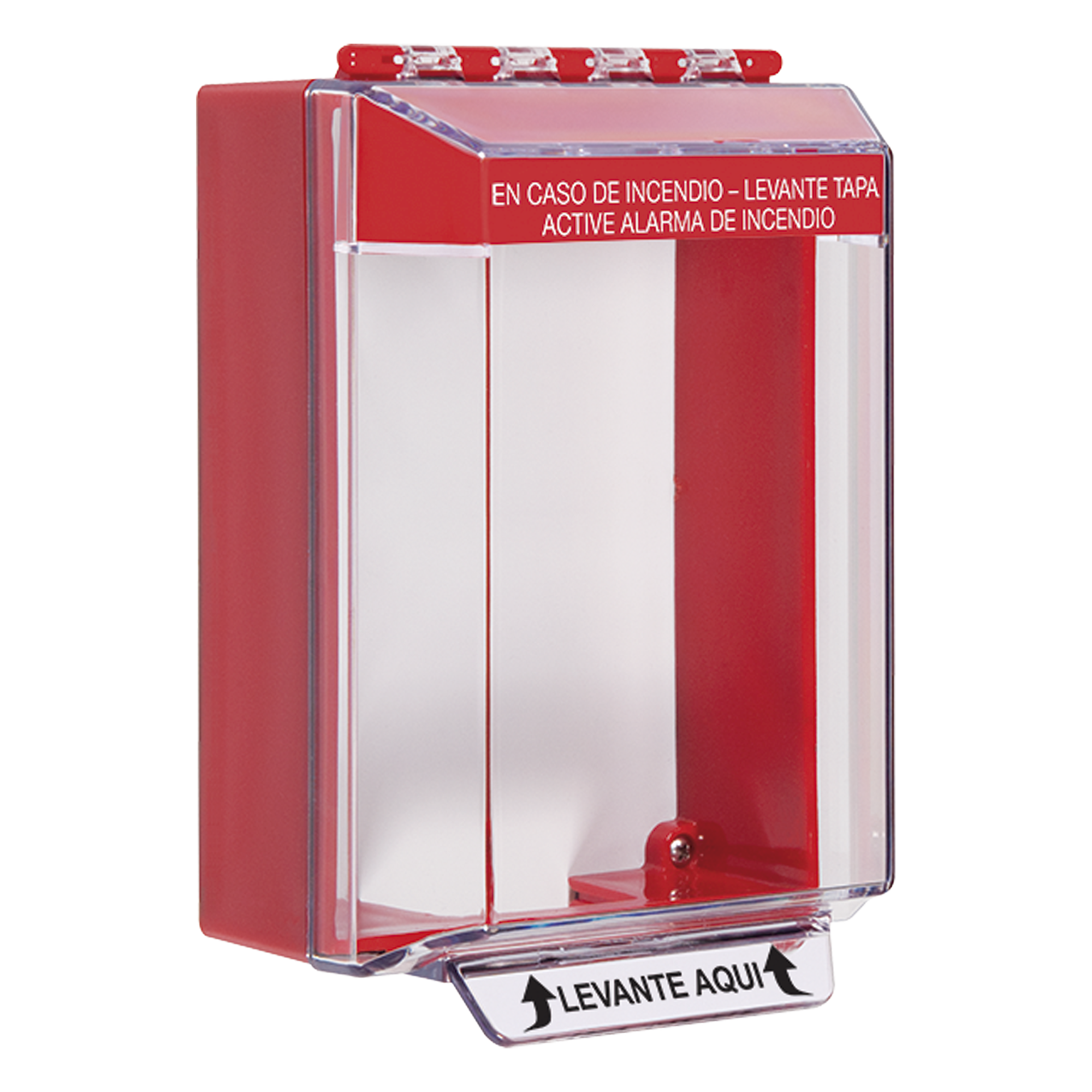 Cubierta de Montaje Superficial / Policarbonato UV / 6.17" x 4.58" x 1.83" / ADA / -40°C a 121°C / Texto Incendio Español — STI · SKU STI-14210FR-ES