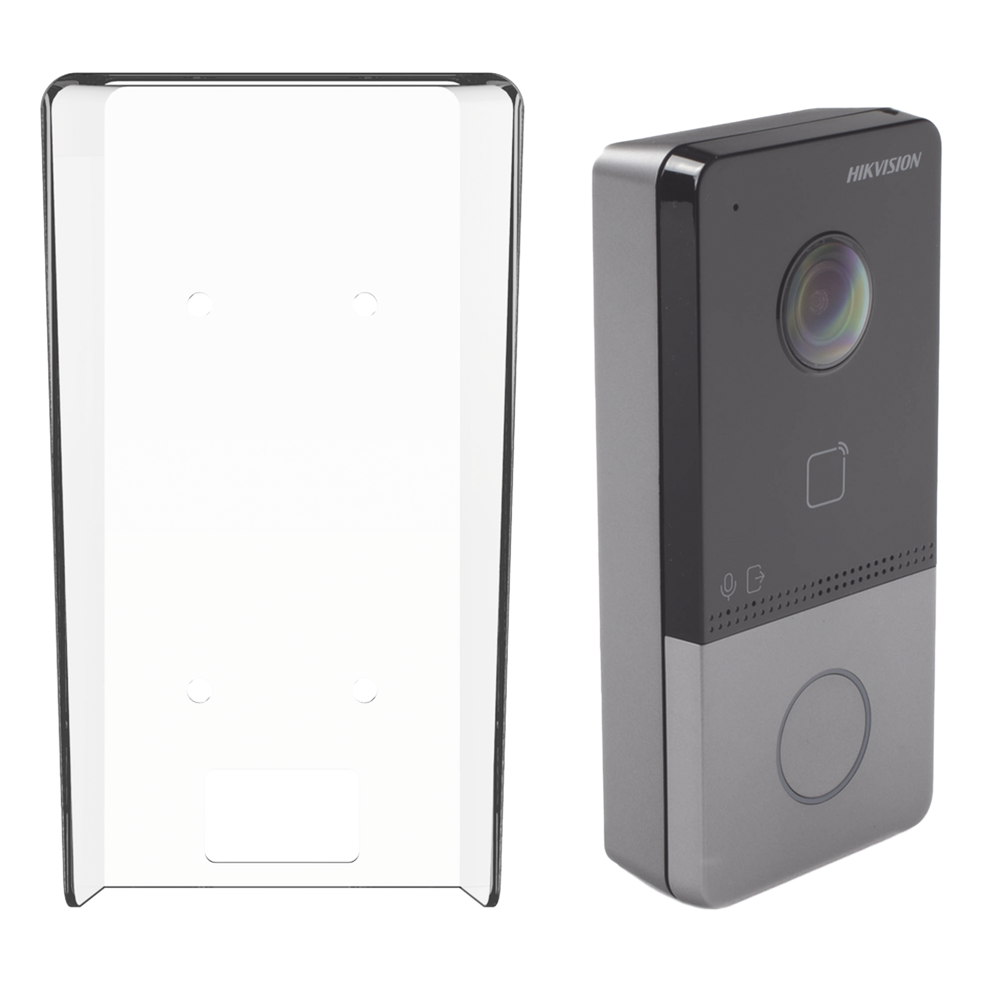 Kit Videoportero IP / 2 Megapixel / PoE IEEE802.3af / IP65 / WDR 129° / 1 Departamento / 6 Monitores / 128 Tarjetas Mifare / 1 Salida Relay / -40°C a +53°C (-40°F a +127°F) — HIKVISION · SKU DS-KV6113-PE1(C)/K
