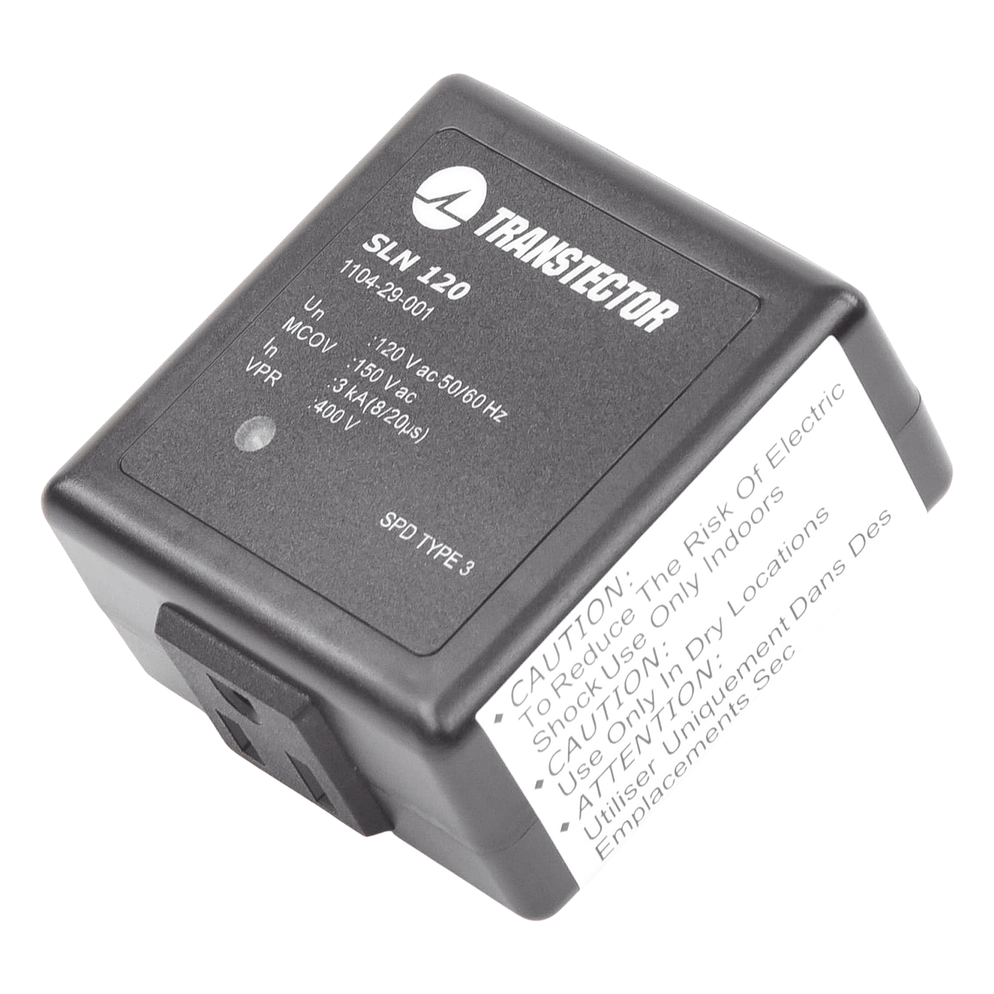 Protector Sobretensión / 120 VAC / SASD / 5 kA / NEMA 5-15R / Plug-in / UL 1449 / 2.4 x 2.8 x 2.9 in