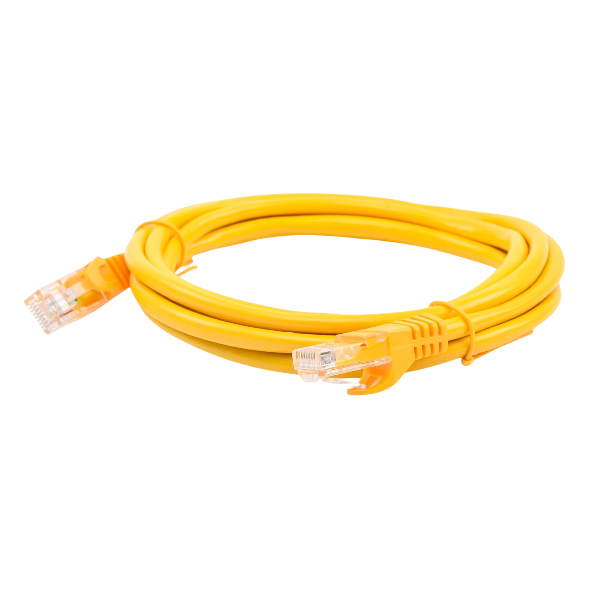 Cable de Parcheo UTP Cat5e / 2.0m (6.56 pies) / Amarillo / Sin Blindaje / 100 Ohms