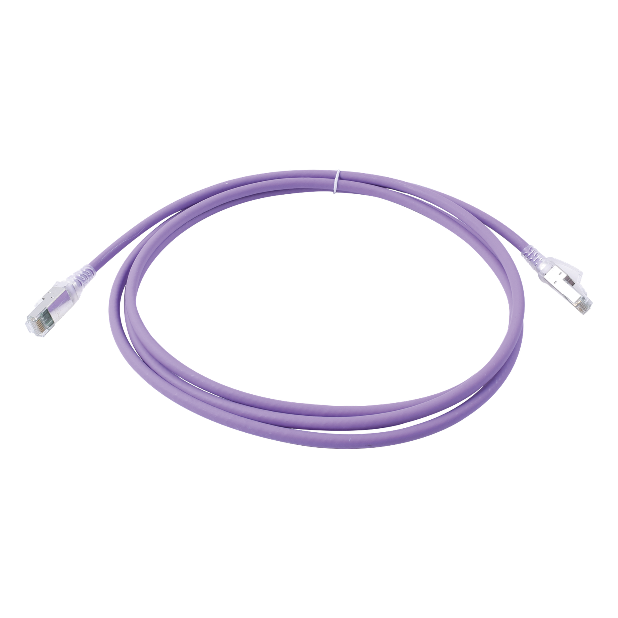 Patch Cord Cat6A S/FTP / CM-LS0H / 2.13 m (7 ft) / Blindaje 360° / Alta Densidad / Violeta — SIEMON · SKU ZM6A-S07-08B