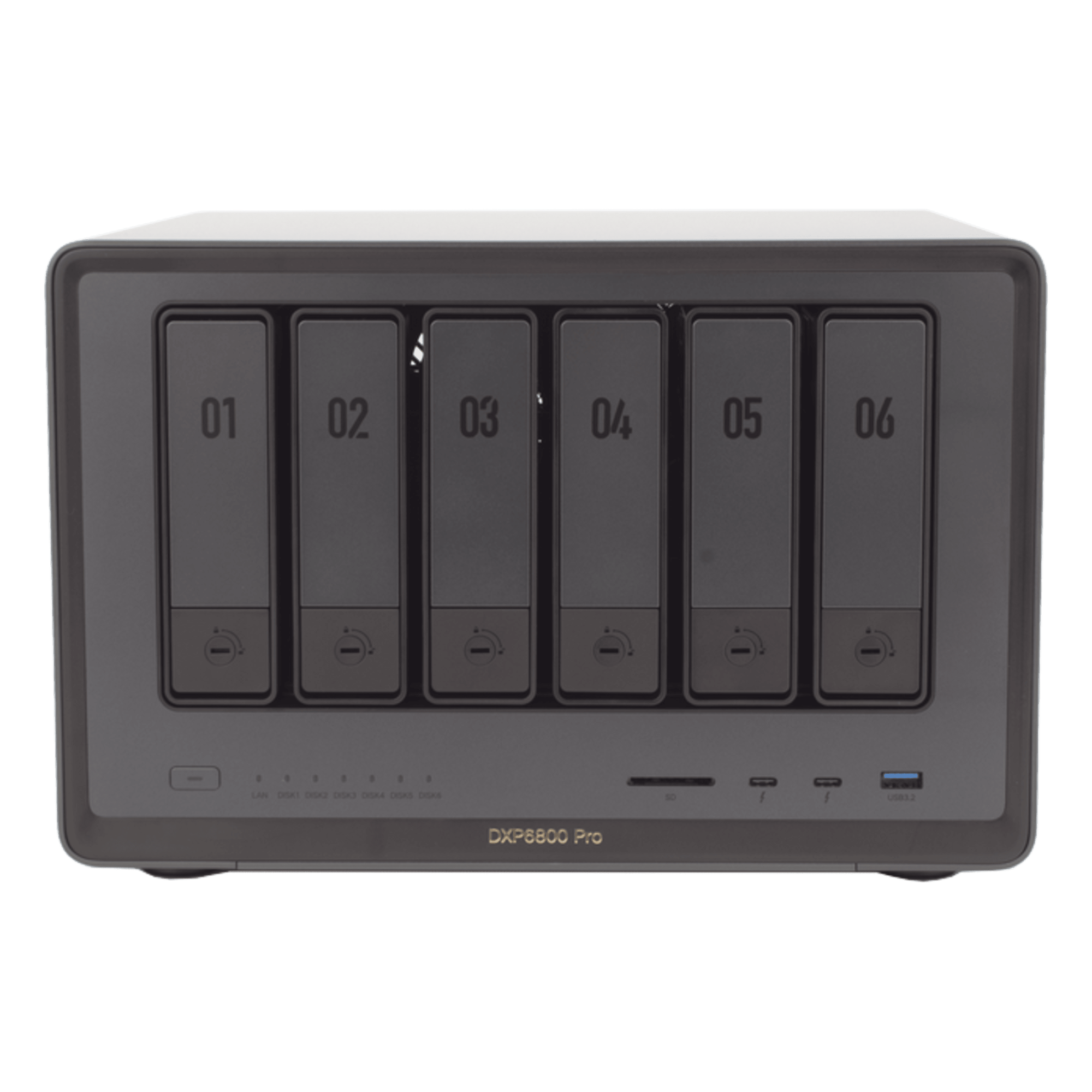 NAS / 6 Bahías + 2 NVMe / Intel i5 / Thunderbolt 4 / 10GbE / DDR5 64GB / HDMI