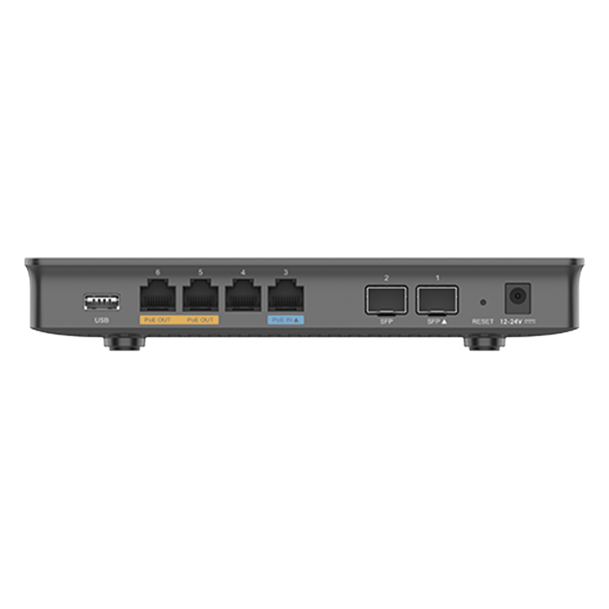 Router VPN Gigabit / Balanceo Multi-WAN / 30,000 sesiones NAT / 4 puertos RJ45 + 2 SFP / PoE af/at / 2.2 Gbps / 150 APs gestionados