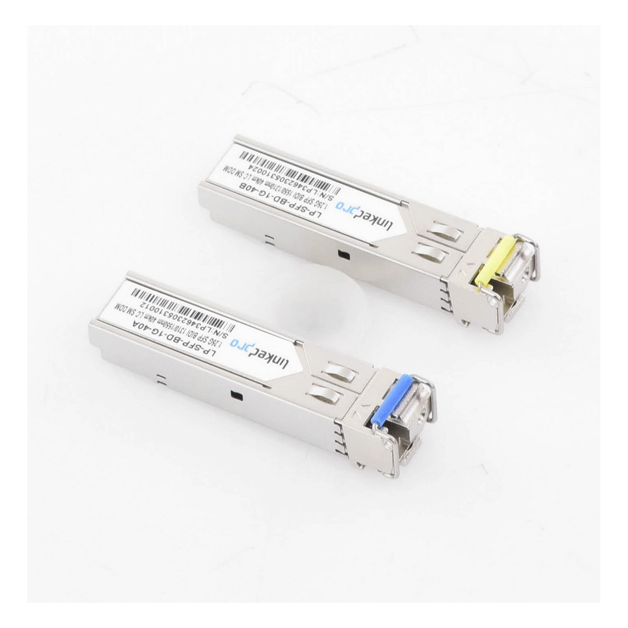 Transceptor Óptico SFP Bidireccional / 1.25 Gbps / Monomodo 1310/1550 nm / Alcance 40 km (131233.6 ft) / LC/UPC Simplex / DDM / Hot-Pluggable / 2 Piezas