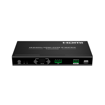 Extensor HDMI sobre IP | Transmisor | 4K@60Hz | 120 m | HDMI 2.0 | HDCP 2.2 | PoE | RS-232 | IR Bidireccional | Multicast 