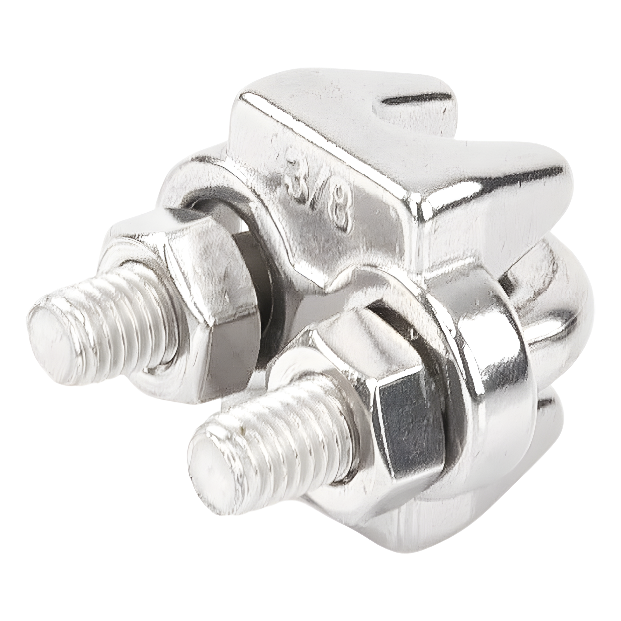 Nudo Perro Abrazadera / Acero Inoxidable / Cable 3/8" / Carga Pesada / Torre y Mástil