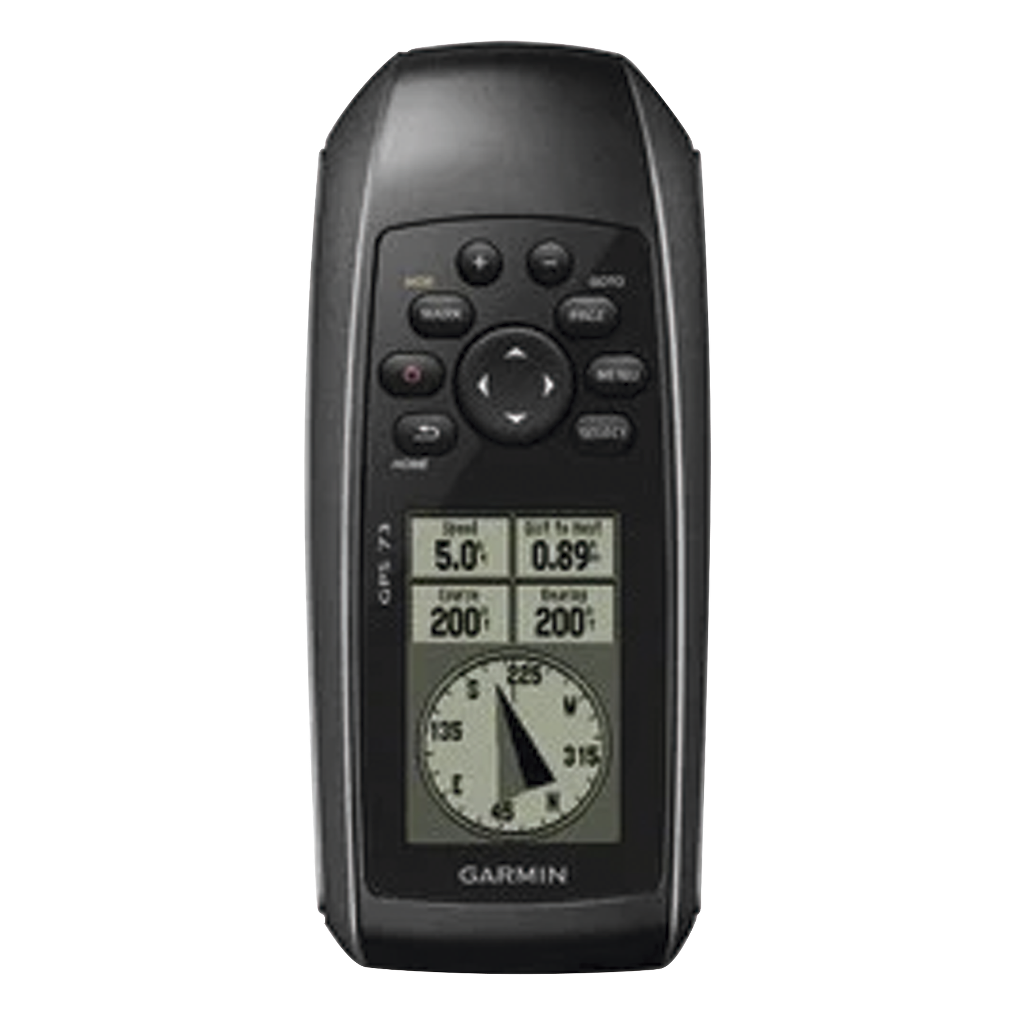 GPS Portátil / Pantalla LCD 4 Niveles de Gris / Resolución 128 x 160 Píxeles / Autonomía +18 Horas / IPX7 / 1000 Waypoints / 10000 Trackpoints / Receptor Alta Sensibilidad / Flotante — GARMIN · SKU 10-01504-00