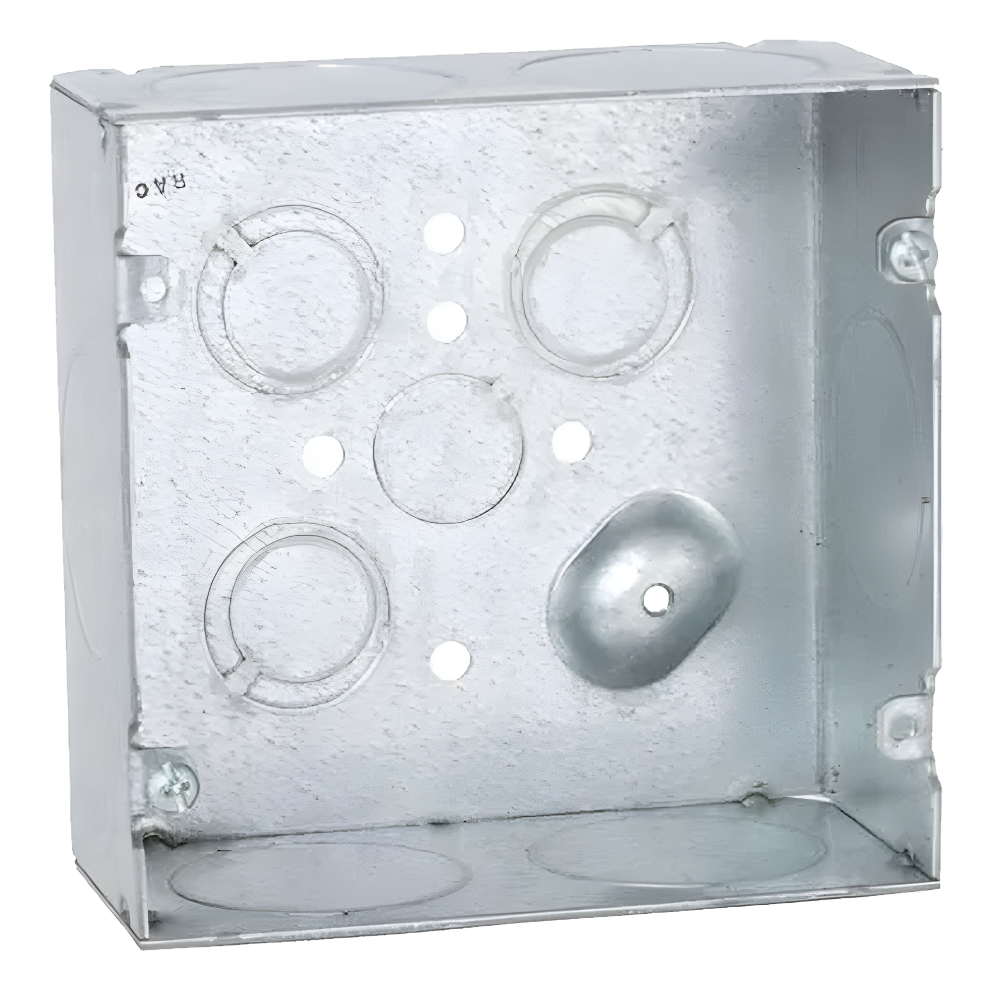 Caja Cuadrada / Acero Galvanizado / 6 Entradas 1 1/4" / 42 in³ / Profundidad 2-1/8" / UL Listed — RACO · SKU HUB-259