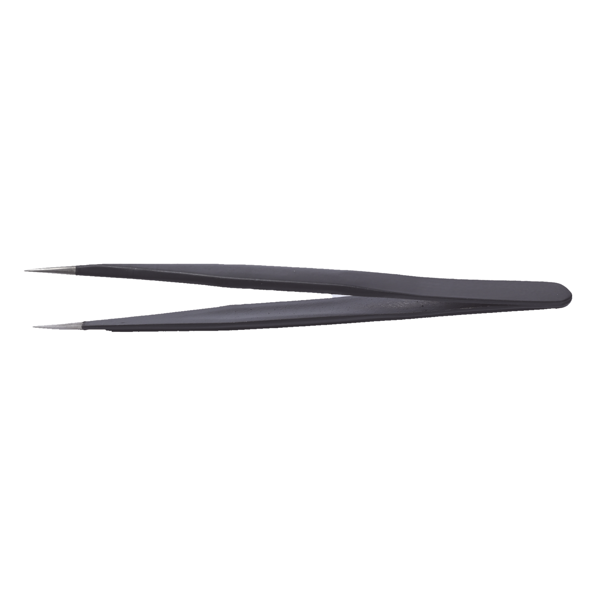 Pinzas Antiestáticas / Acero Inoxidable / Recubrimiento ESD / Mango Ancho / Punta Afilada / 12.3 cm (4.8 in) / 17 g