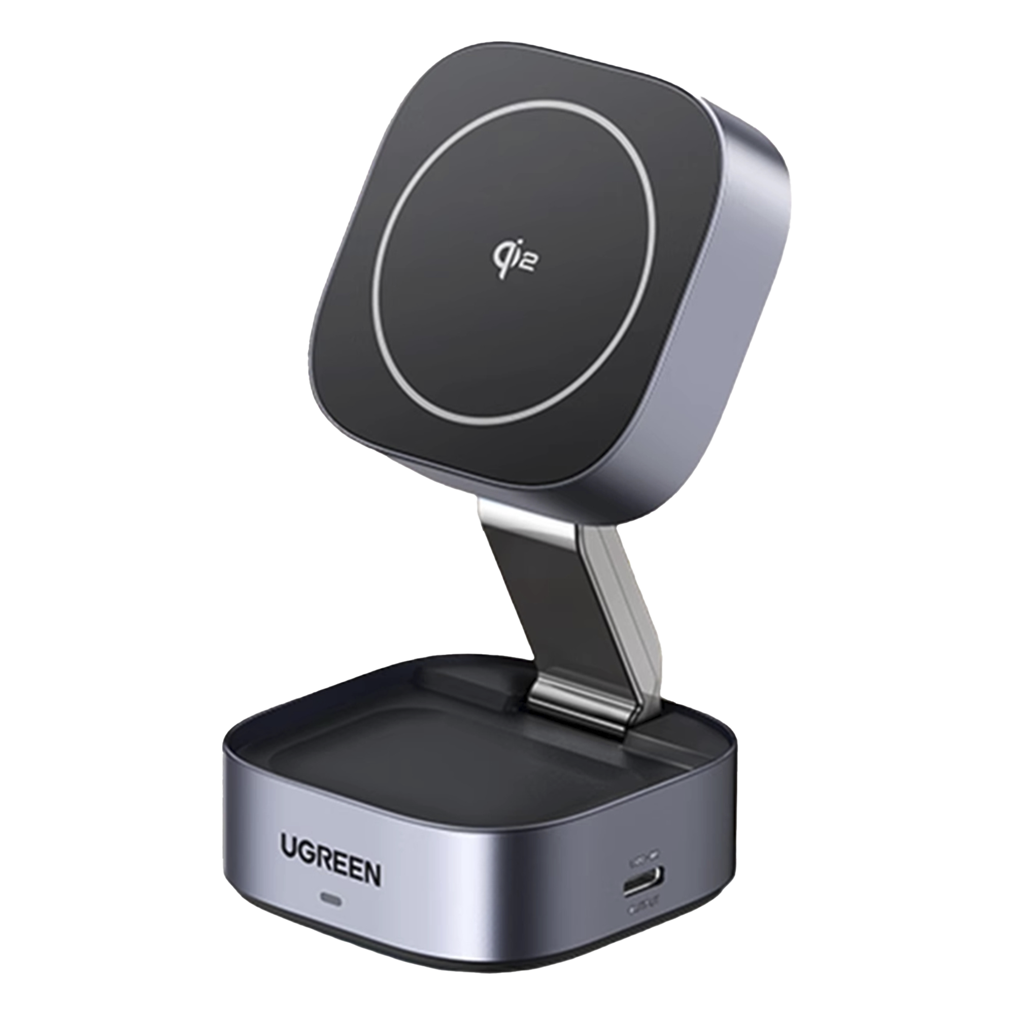 Cargador Inalámbrico 2 en 1 / Qi 2 15W / Base Auriculares 5W / Salida USB-C 5W / Potencia Total 25W / Protección Múltiple — UGREEN · SKU 35316