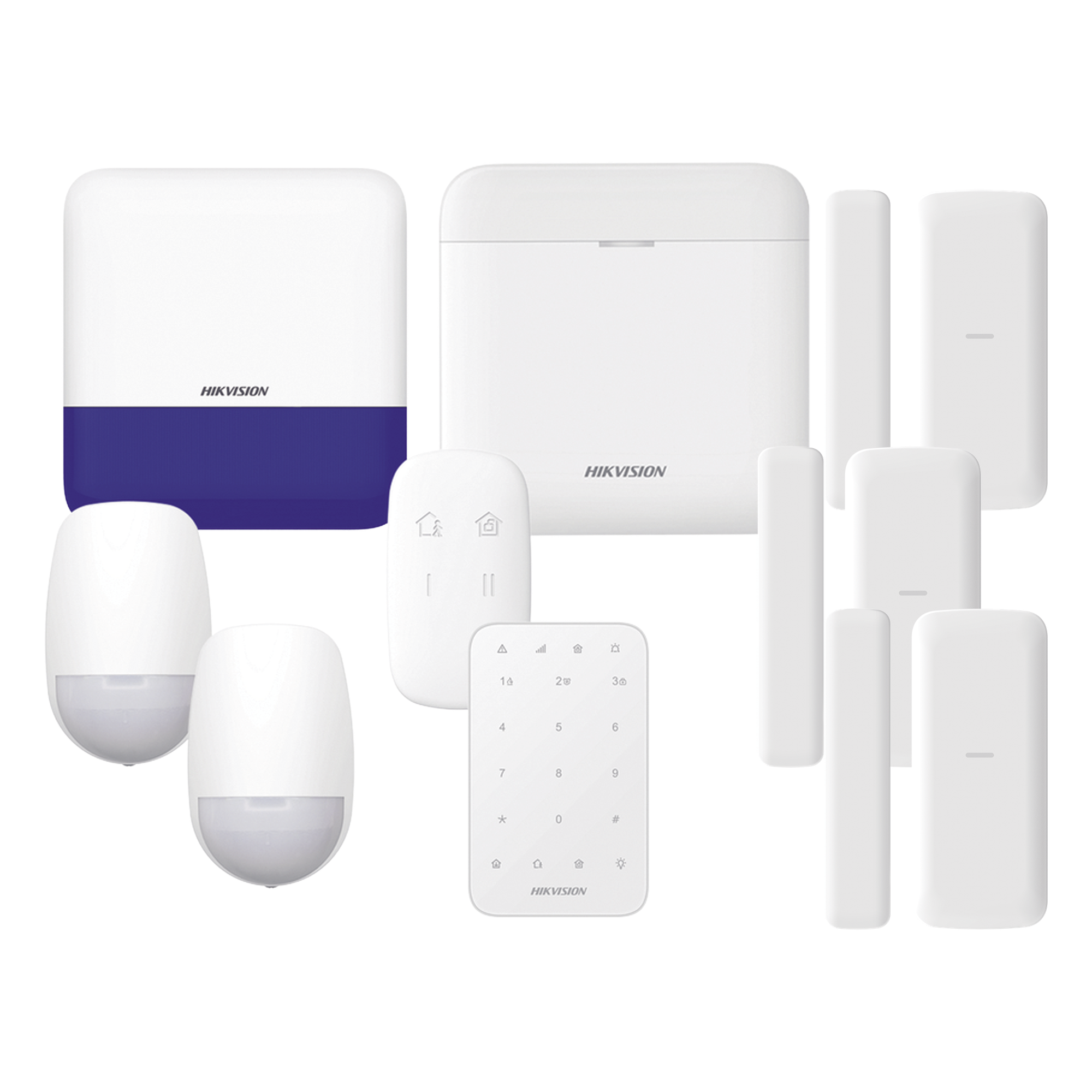 Kit de Alarma Inalámbrica / 48 Zonas / 6 Dispositivos Incluidos / 433 MHz / Batería de Respaldo 12 h / WiFi / IP65 — HIKVISION · SKU DS-PWA48-FULL-K