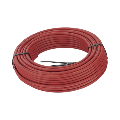 Kit de 2 rollos de 100 metros de cable fotovoltaico de cobre, rojo y negro, calibre 10 AWG (6mm²), Tipo PV,  1000/2000 V y 120°C.
