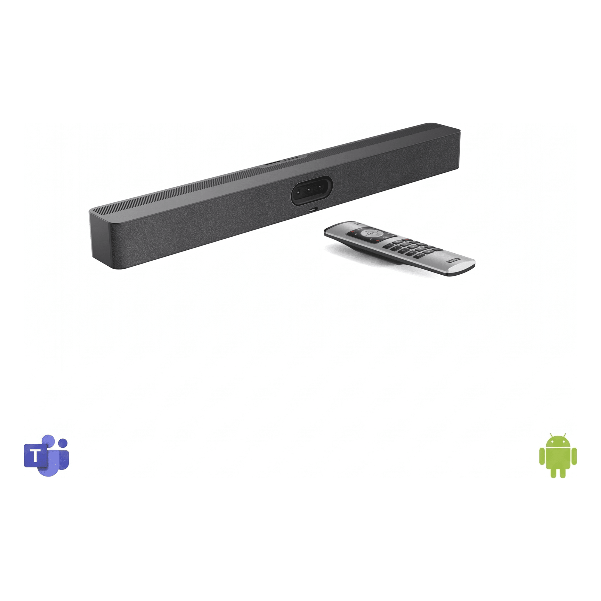 Barra de Videoconferencia A50 de Yealink para Salas Medianas y Grandes con Android Integrado para Microsoft Teams y Modo BYOD - Incluye Control Remoto