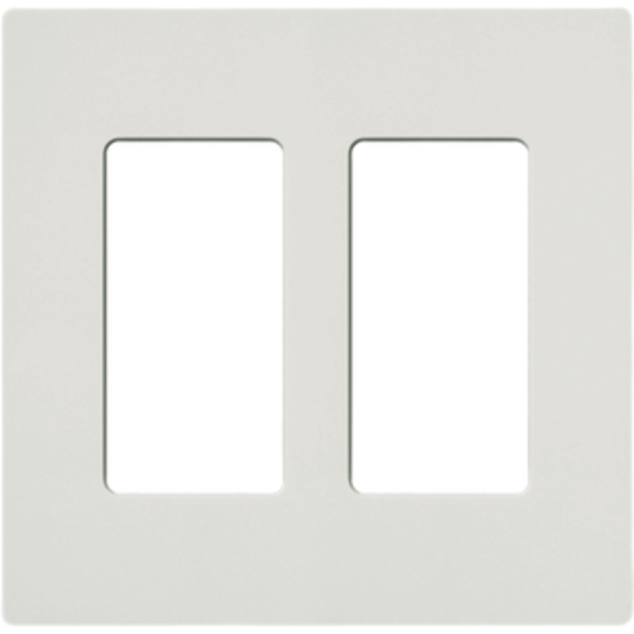 Tapa Color Blanco Satin Snow para interruptor o dimmer Lutron, 2 gang, limpio y moderno