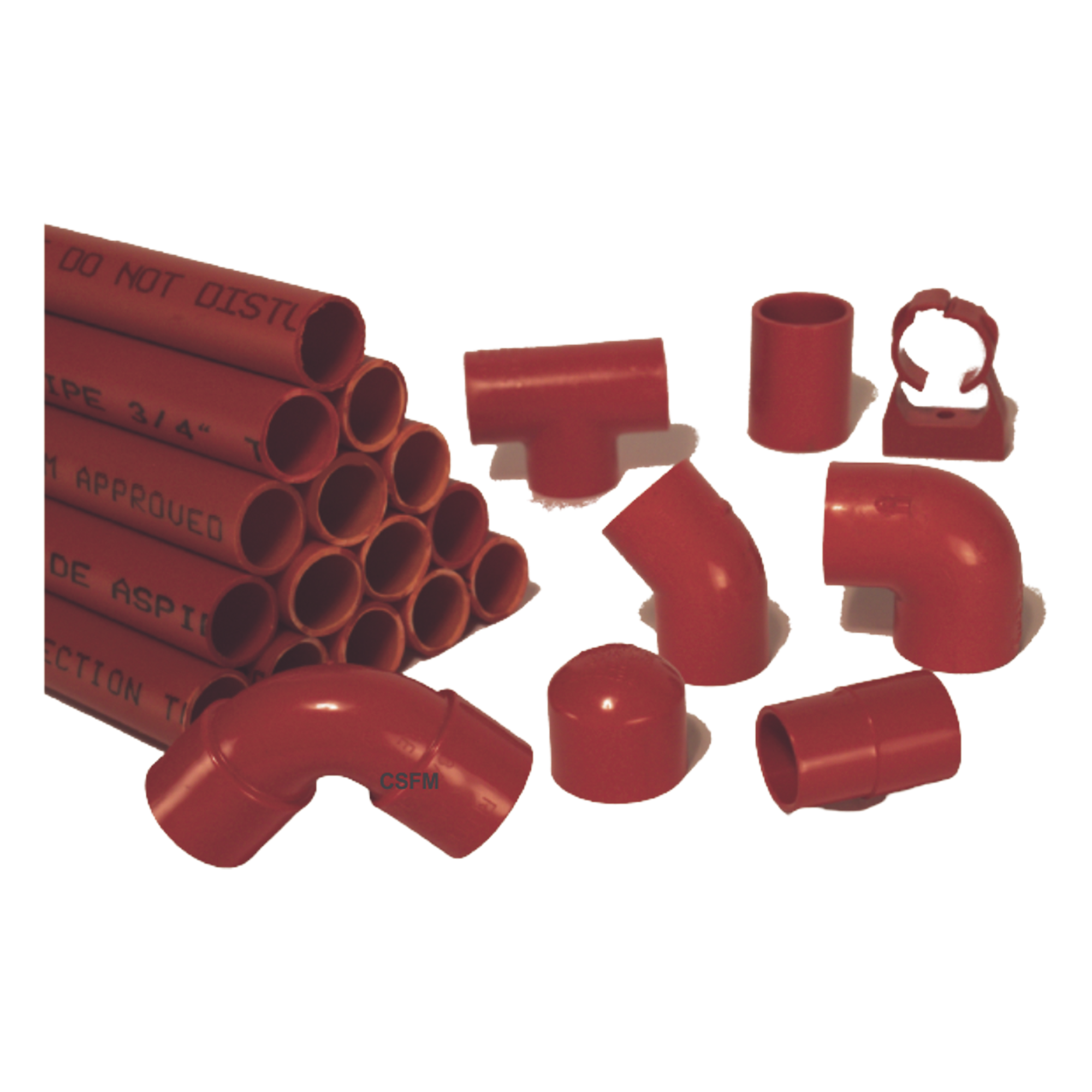 Kit de Tubería para Detección por Aspiración / UL Listed / Clasificación Plenum / 96 Pies (29.3 m) de Tubería / Cobertura 2,500 sq.ft. — SAFE FIRE DETECTION INC. · SKU REDPIPE-KIT