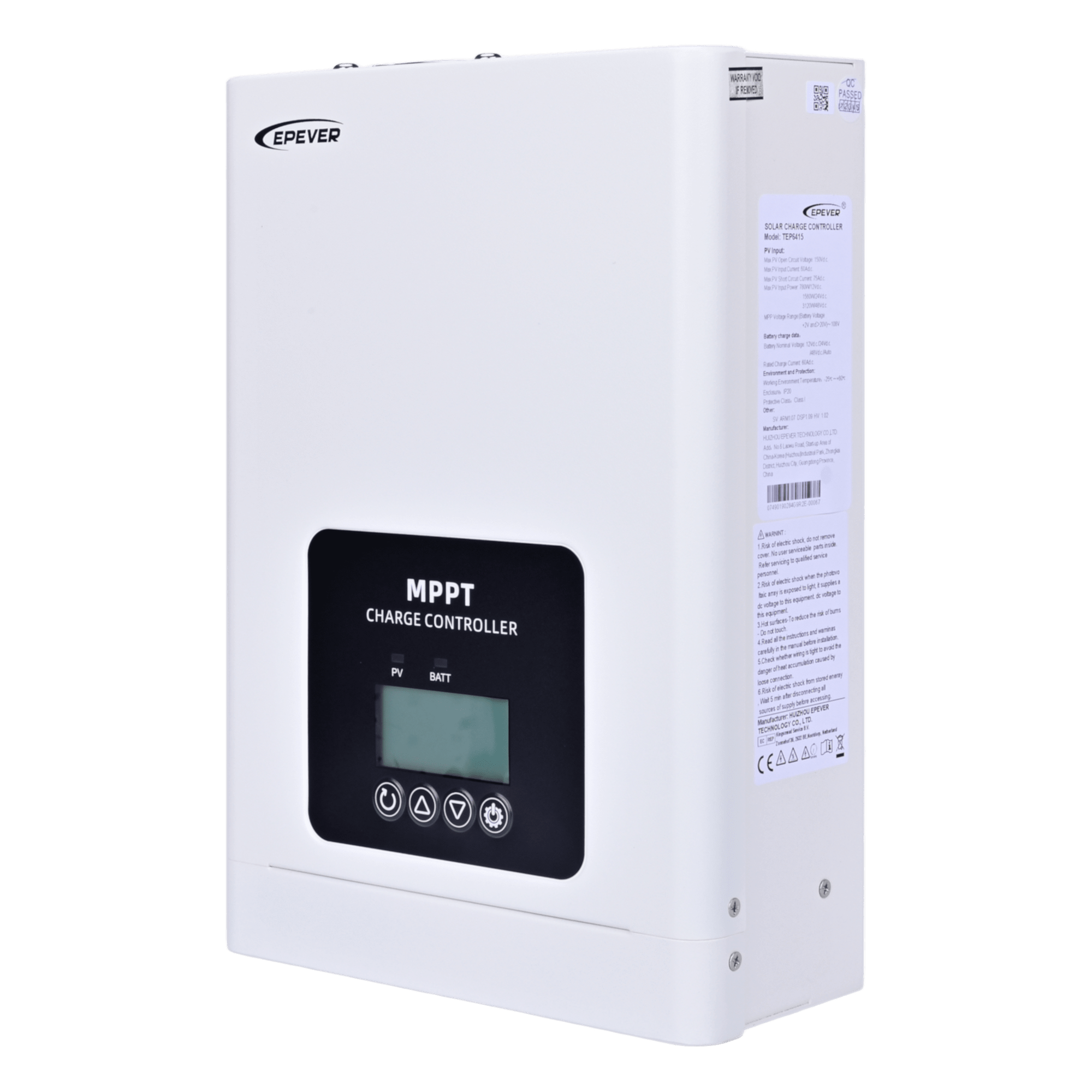Controlador Solar MPPT / 60A / 12/24/48V / VOC 135Vcc / Paralelo hasta 6 Unidades / Baterías LiFePO₄ y NCM