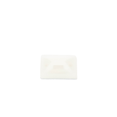 Montaje-Sujetador Adhesivo STRONGHOLD de 4 Vías de 1" x 1" x 1/4", Color Natural,  Nylon 6.6 Retardante de Llamas V-2, Paquete de 100pz