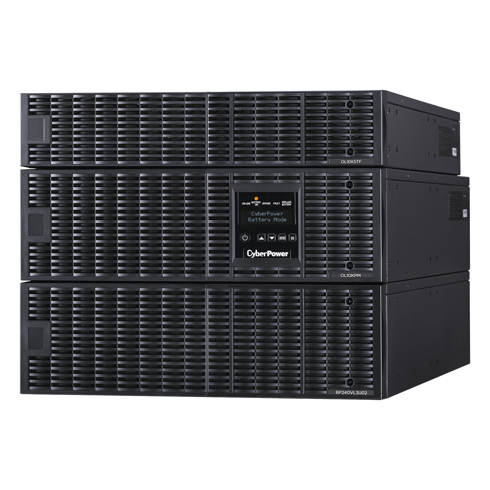UPS de 10000 VA/10000 W, Online Doble Conversión, 200 - 240 Vac de Entrada, 120 - 240 Vac de Salida, Entrada Hardwired, Onda Senoidal Pura, Torre o Rack de 8 UR, Con 6 Tomas NEMA 5-20R, 3 NEMA L6-30R y Terminal Hardwire