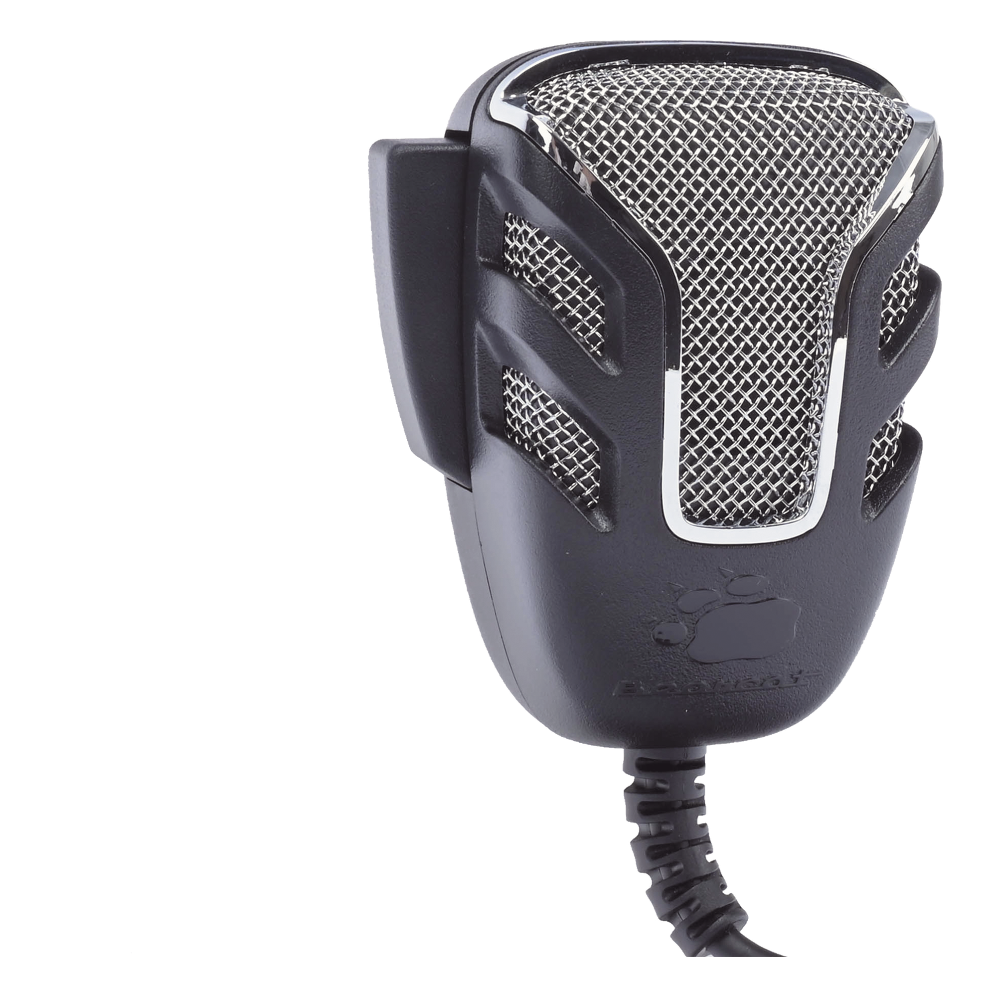 Micrófono de Mano para Radio CB / Cancelación Dinámica de Ruido / Impedancia 500 Ohm / Conector 4 Pines con Anillo de Seguridad / Respuesta 100-5000 Hz / ABS Resistente