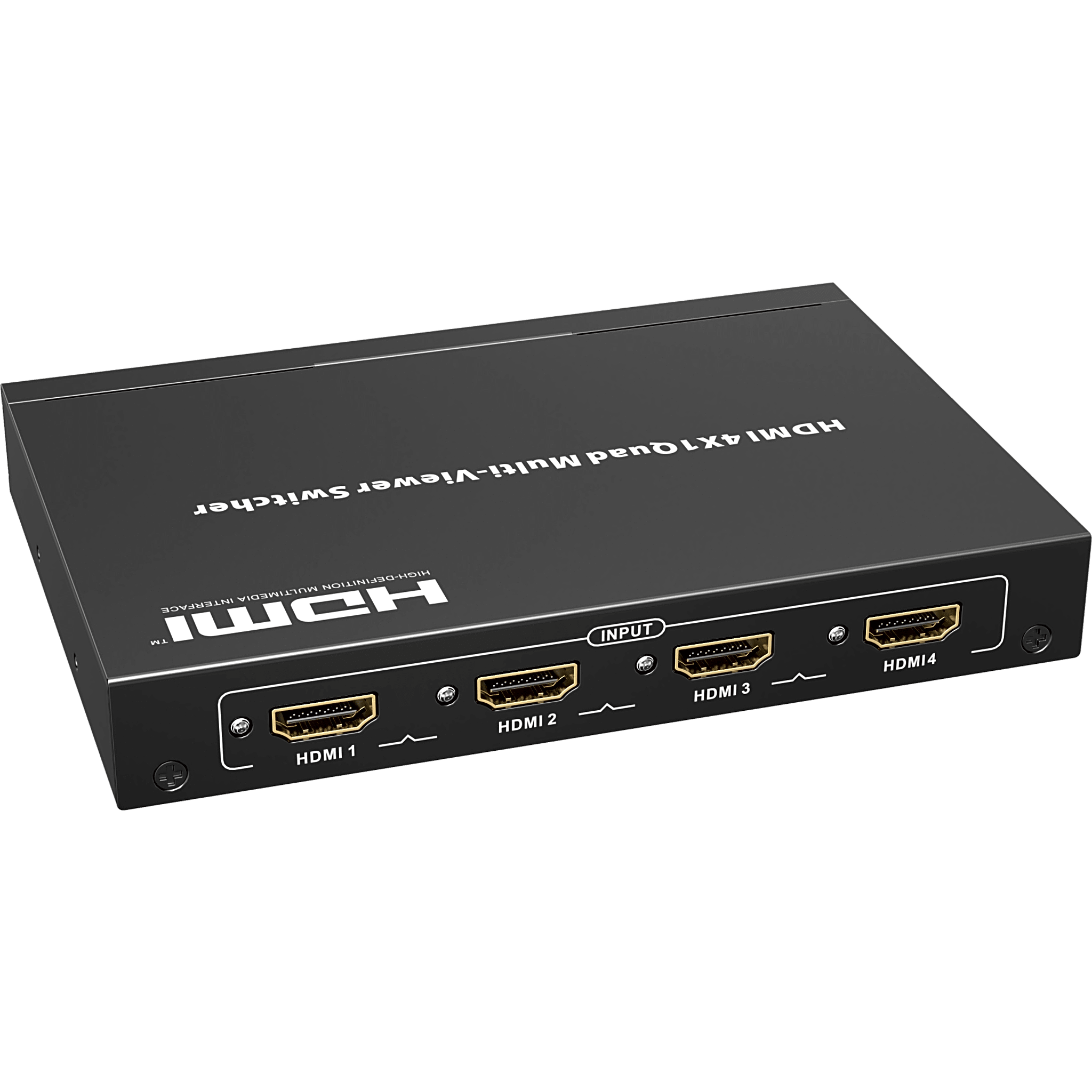 Switch Multiviewer HDMI / 4 Entradas a 1 Salida / 1080p @ 60Hz / Quad / Full Screen / Dual / Control Remoto