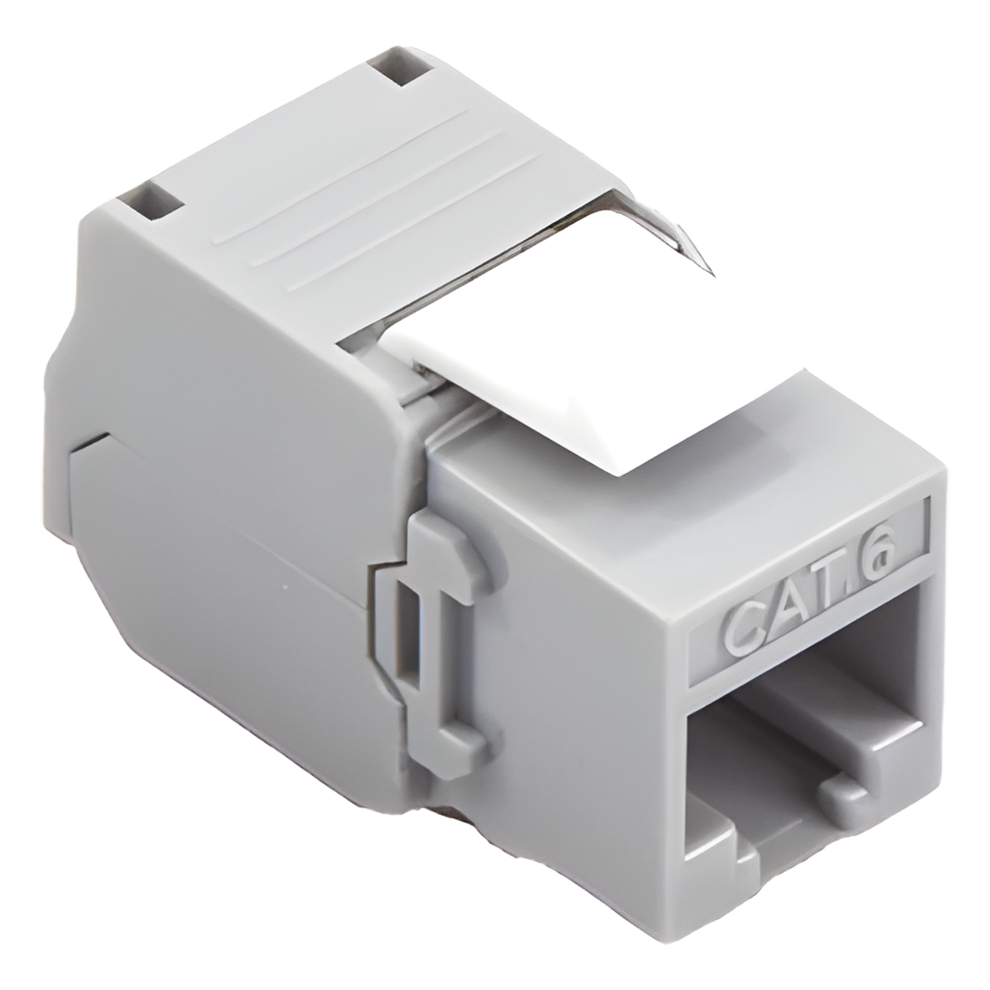 Módulo Jack Keystone / Cat6 / Toolless / Terminación 180° / UTP / Color Gris — LINKEDPRO BY EPCOM · SKU LP-KJ-610-TTGY