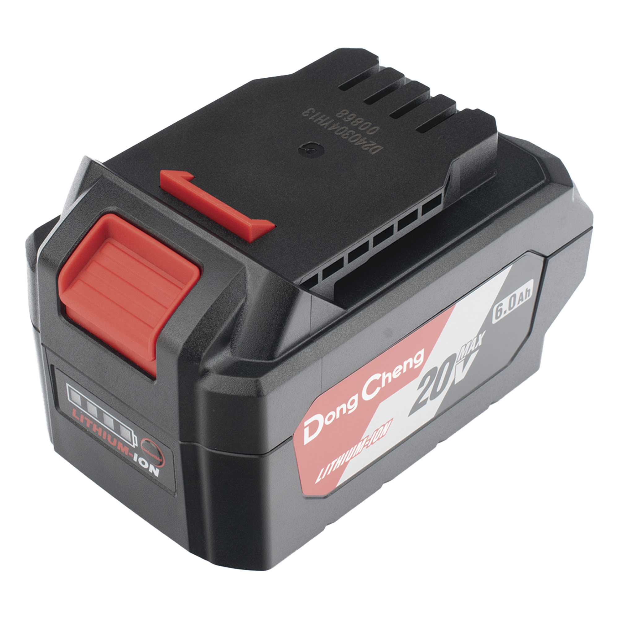 Batería de Litio / 20V / 6.0Ah / Indicador LED / Carcasa Reforzada / Uso Industrial — DONGCHENG · SKU FFB-L2060