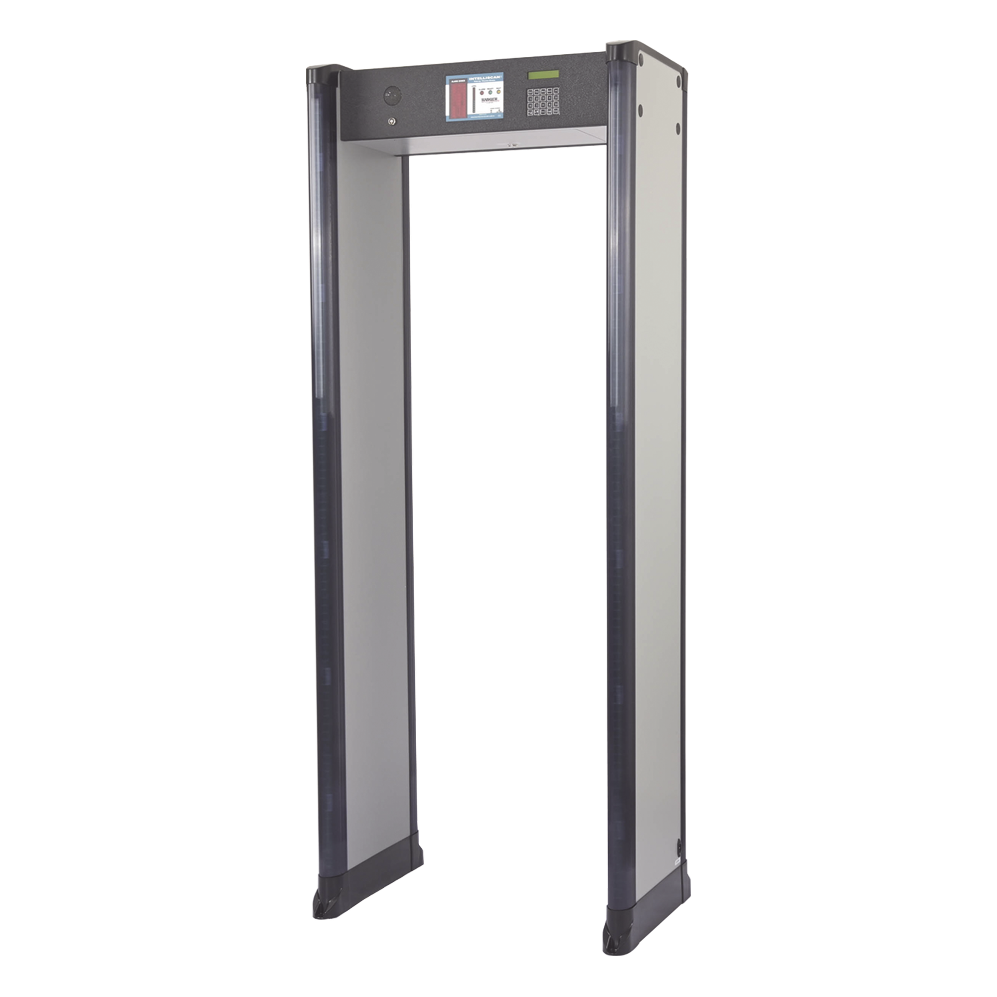 Arco Detector de Metales / 6 Zonas de Detección / Sensor IR Anti-Falsas Alarmas / Certificación FAA / Anclaje para Piso — RANGER SECURITY DETECTORS · SKU INTELL-26-ZIR