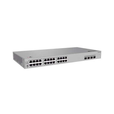 Switch de Acceso eKit Administrable / Capa 2 / 24 Puertos PoE+ Gigabit + 2 Puertos SFP (2.5 Gbps) + 2 Puertos SFP+ /  PoE Perpetuo / Presupuesto PoE 195 W / Sin licenciamiento